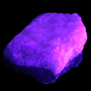 Pink Aragonite specimen on Ironstone matrix 75*45*67mm 462.2g in UV light - Rocks and Things Store