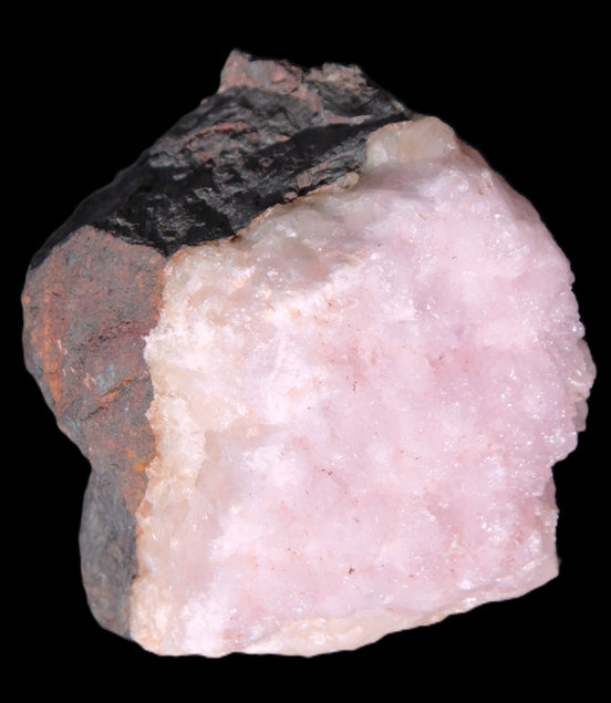 Pink Aragonite specimen on Ironstone matrix 75*45*67mm 462.2g in bright sunlight - Rocks and Things Store