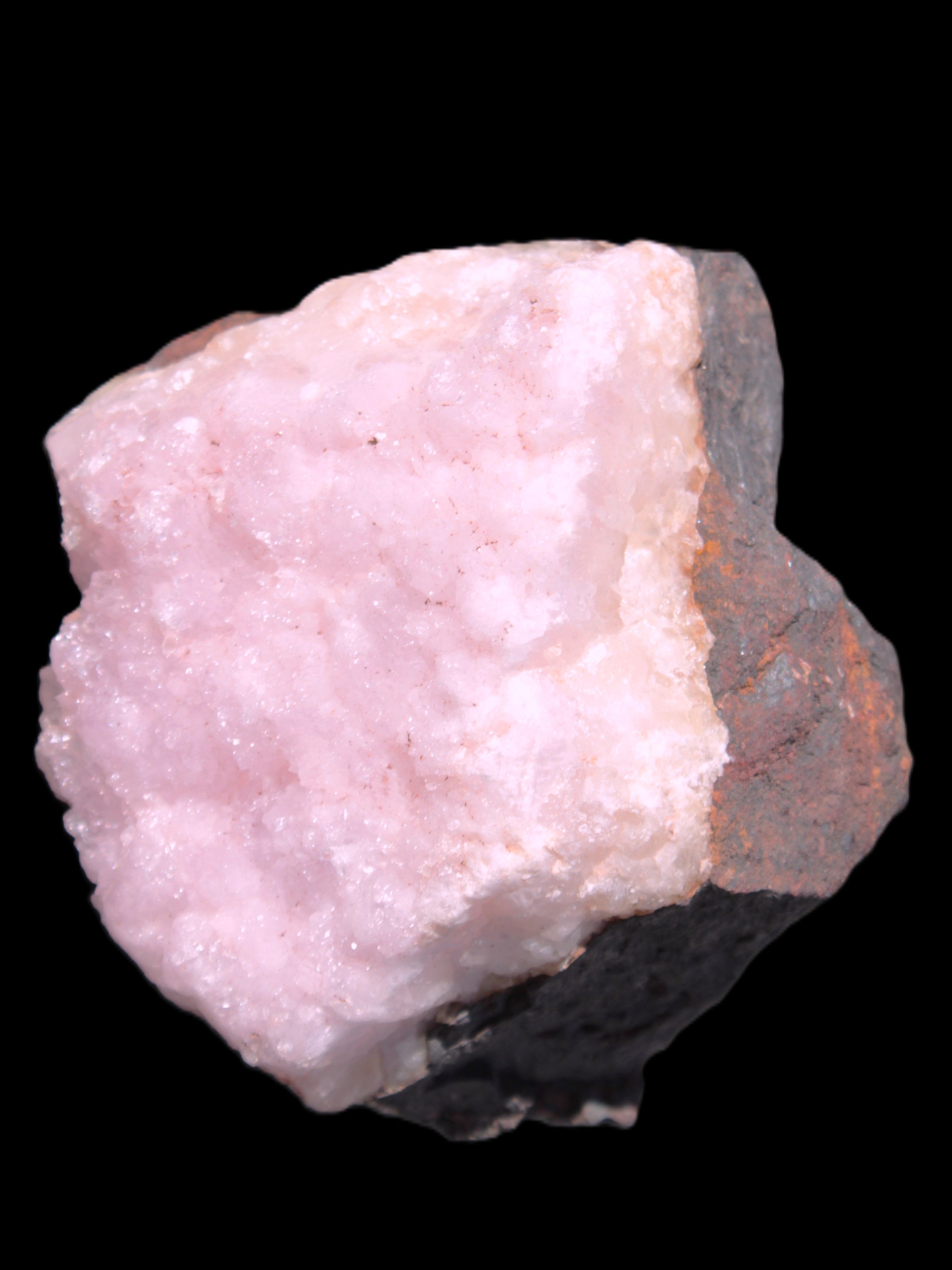 Pink Aragonite specimen on Ironstone matrix 75*45*67mm 462.2g in bright sunlight - Rocks and Things Store