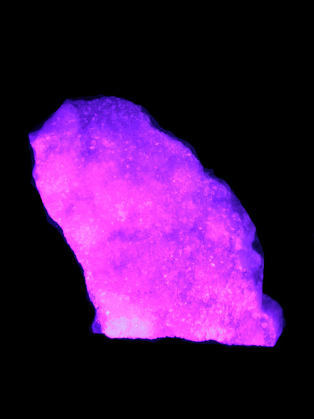 Pink Aragonite specimen on Ironstone matrix 113*53*65mm 379.8g in UV light -  Rocks and Things Store