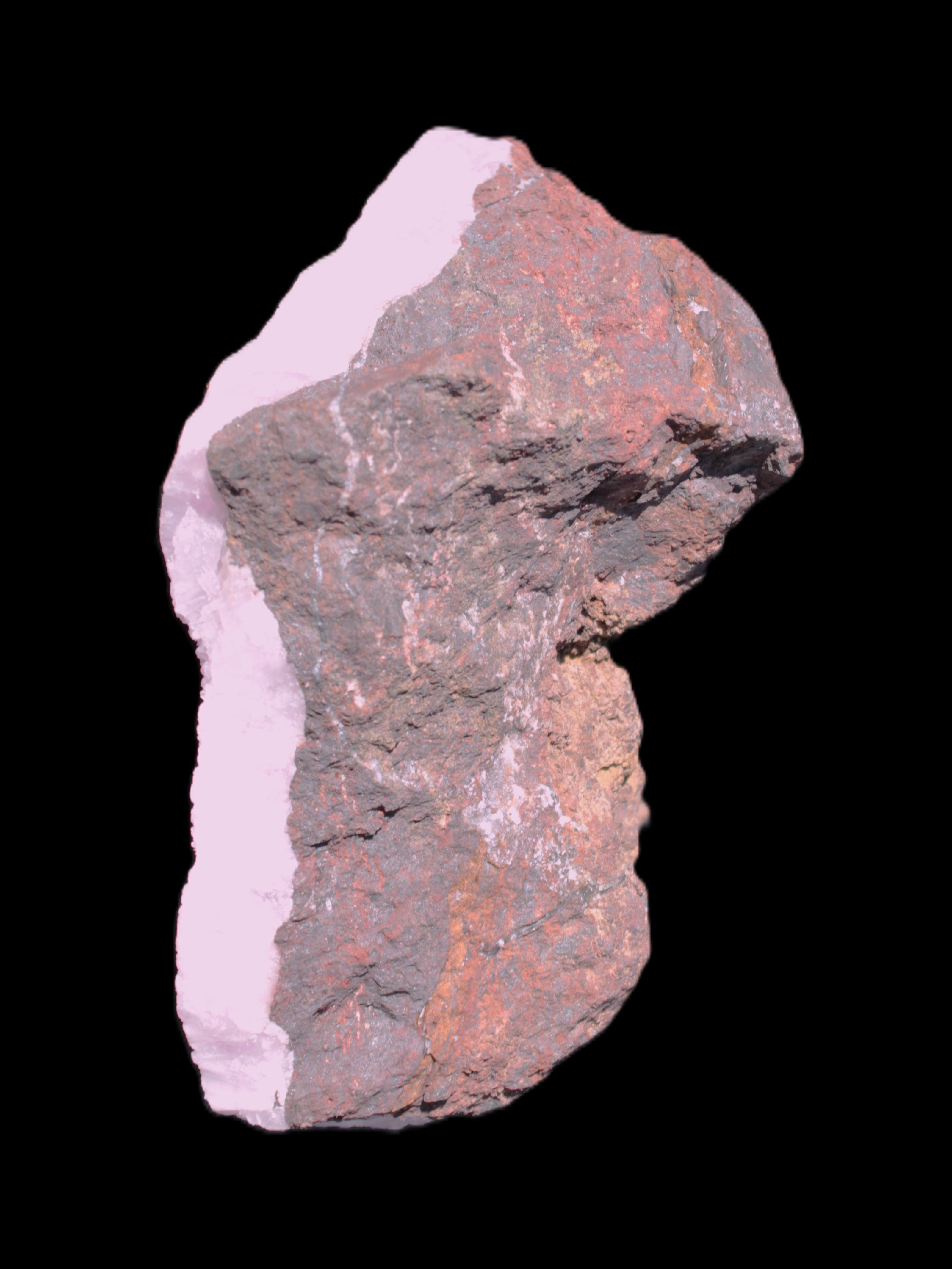 Pink Aragonite specimen on Ironstone matrix 113*53*65mm 379.8g in bright sunlight -  Rocks and Things Store