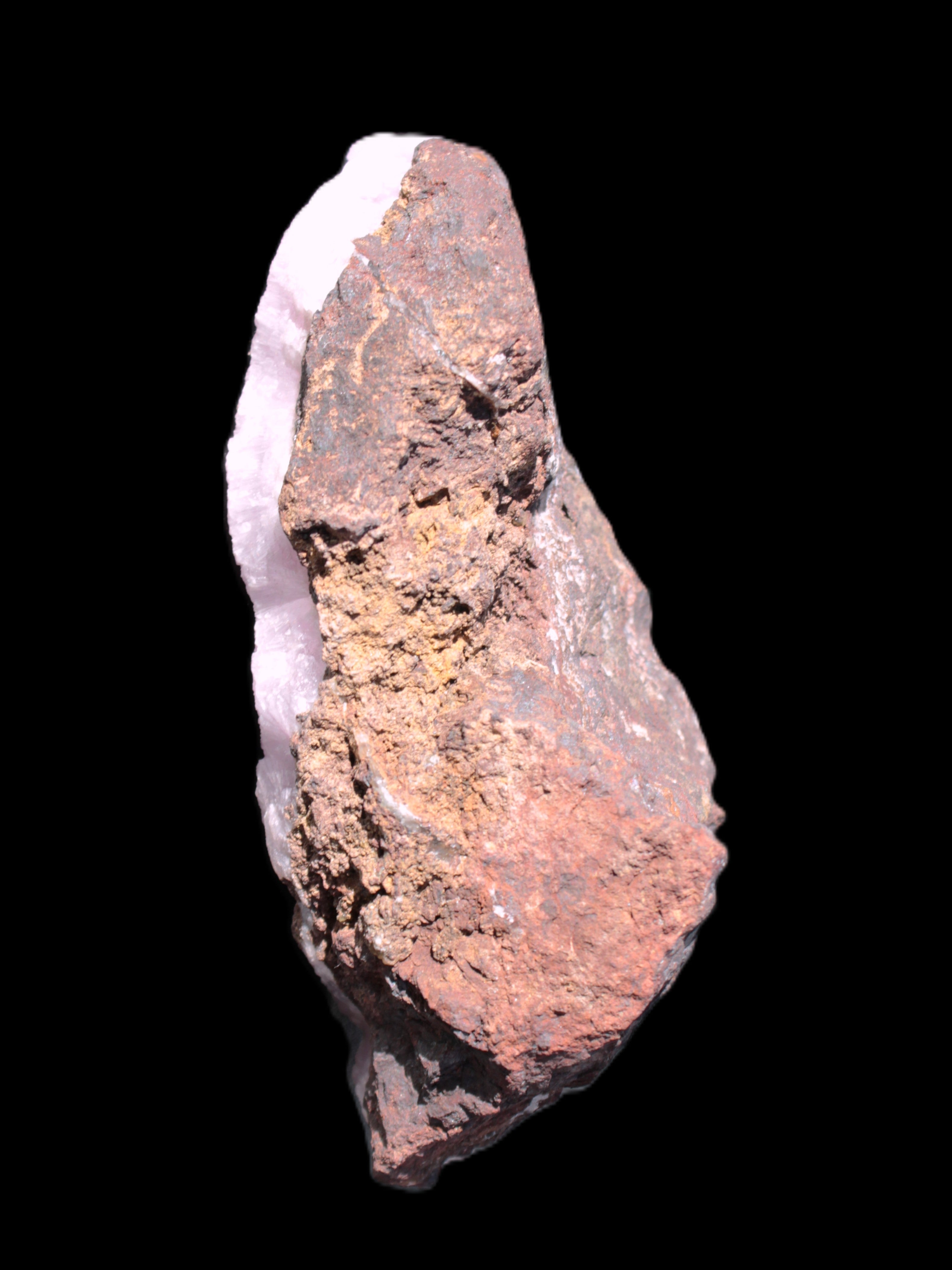 Pink Aragonite specimen on Ironstone matrix 113*53*65mm 379.8g in bright sunlight -  Rocks and Things Store