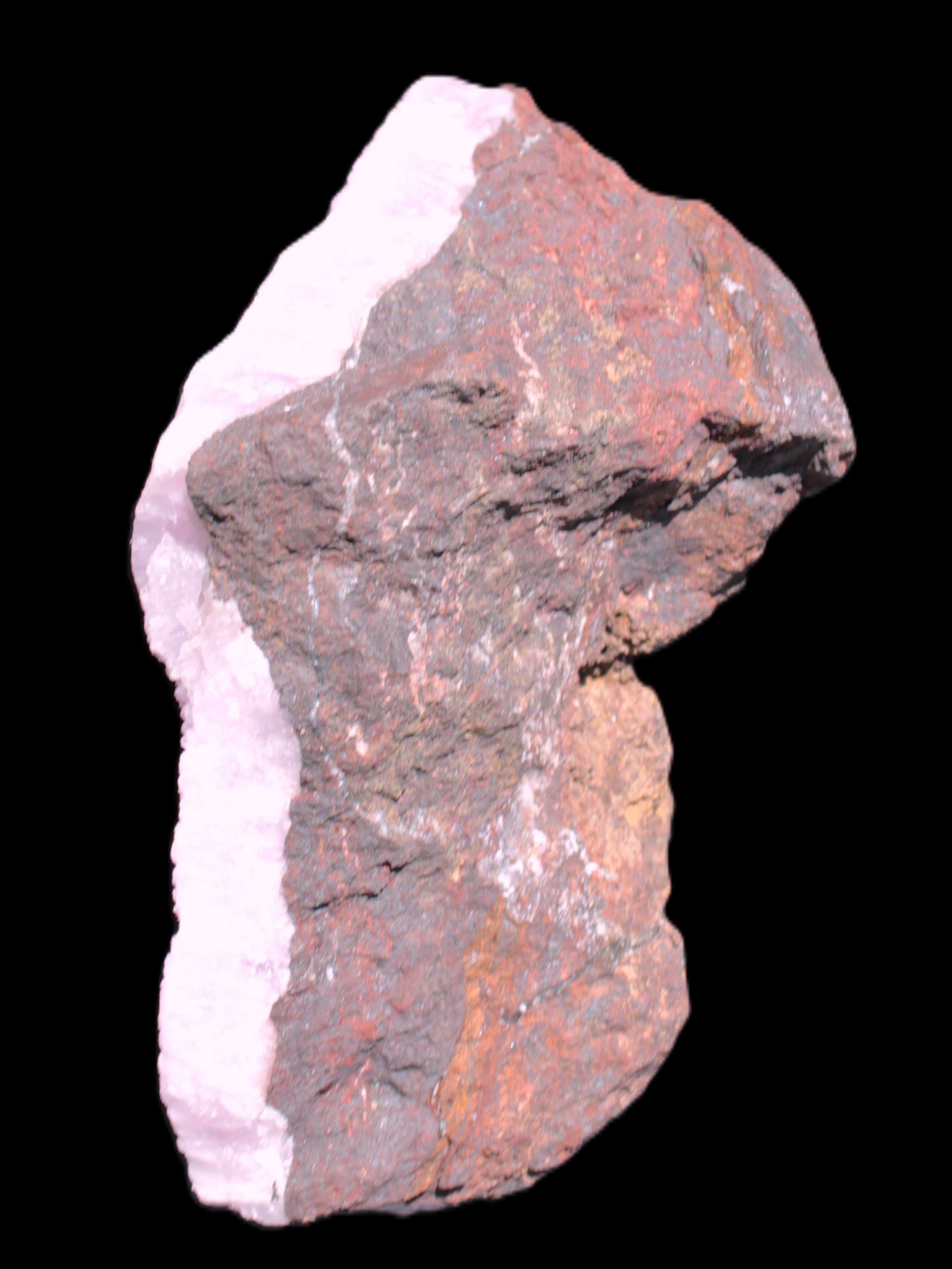 Pink Aragonite specimen on Ironstone matrix 113*53*65mm 379.8g in bright sunlight -  Rocks and Things Store