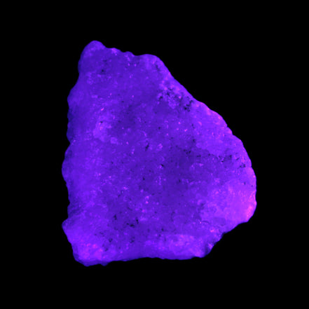 Pink Aragonite specimen from Pakistan 73*15*55mm 83.6g in UV light - Rocks and Things Store