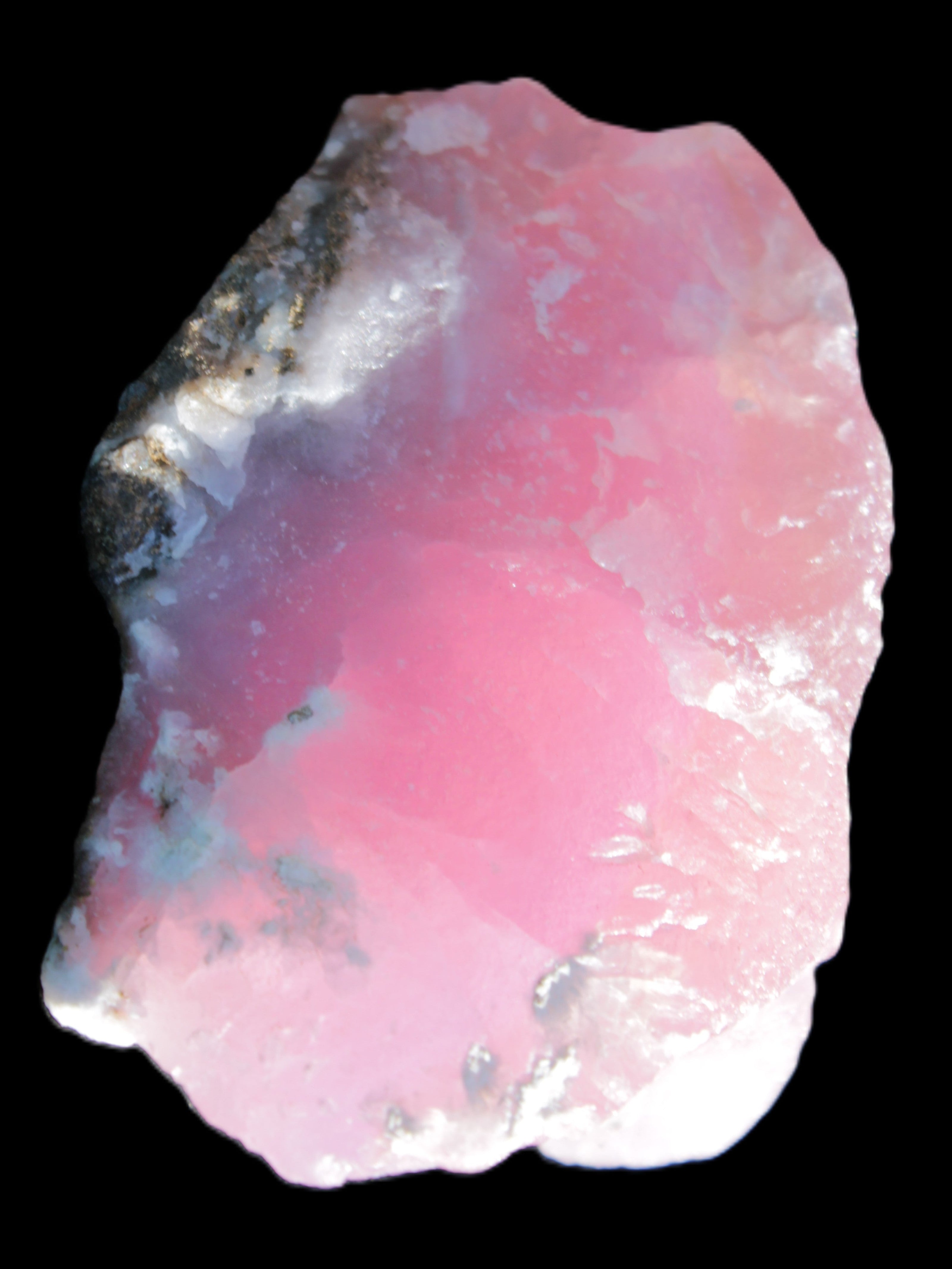 Pink Aragonite specimen 63*32*58mm 169.5g in sunlight - Rocks and Things Store