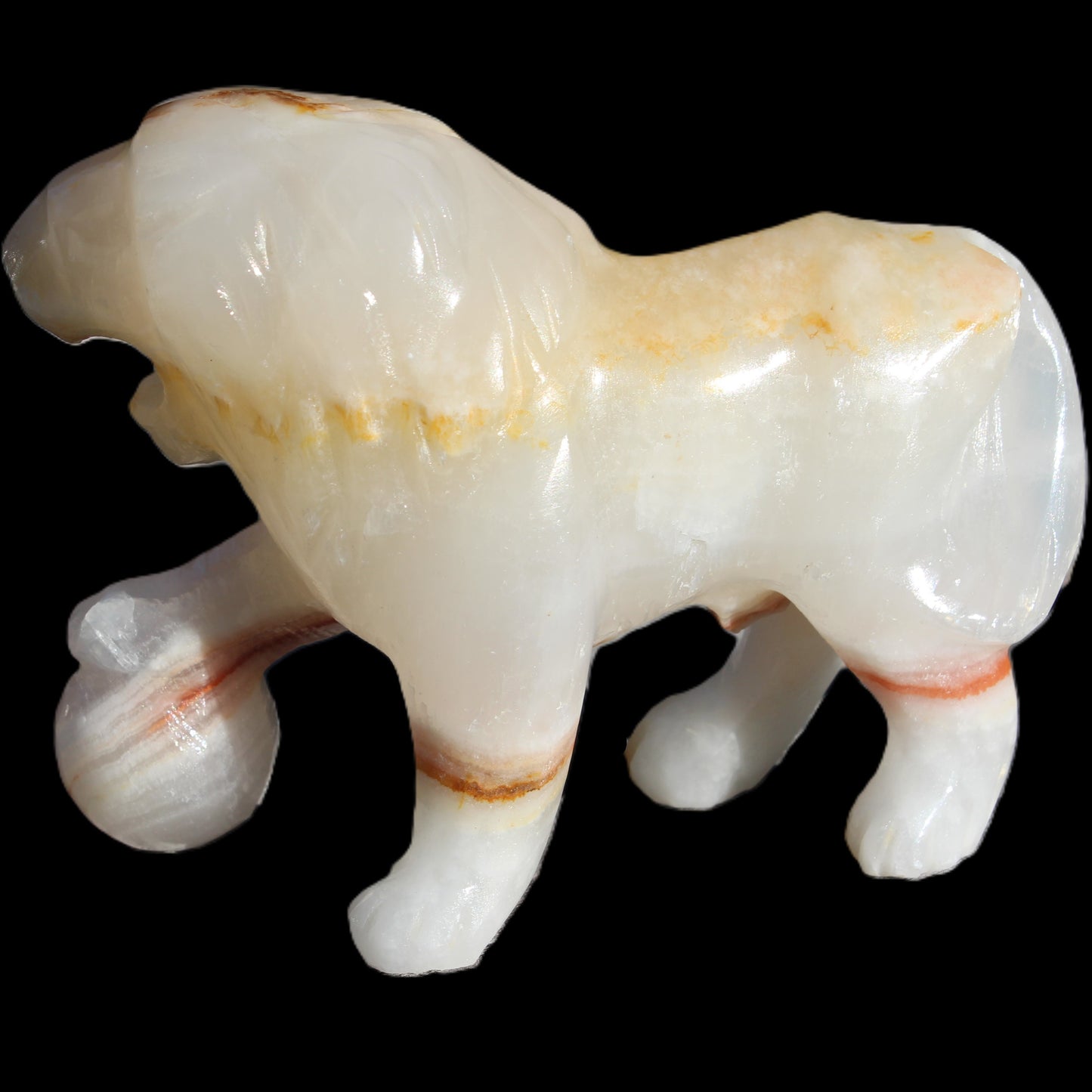 Afghan Jade Onyx hand-carved Lion 503g Rocks and Things