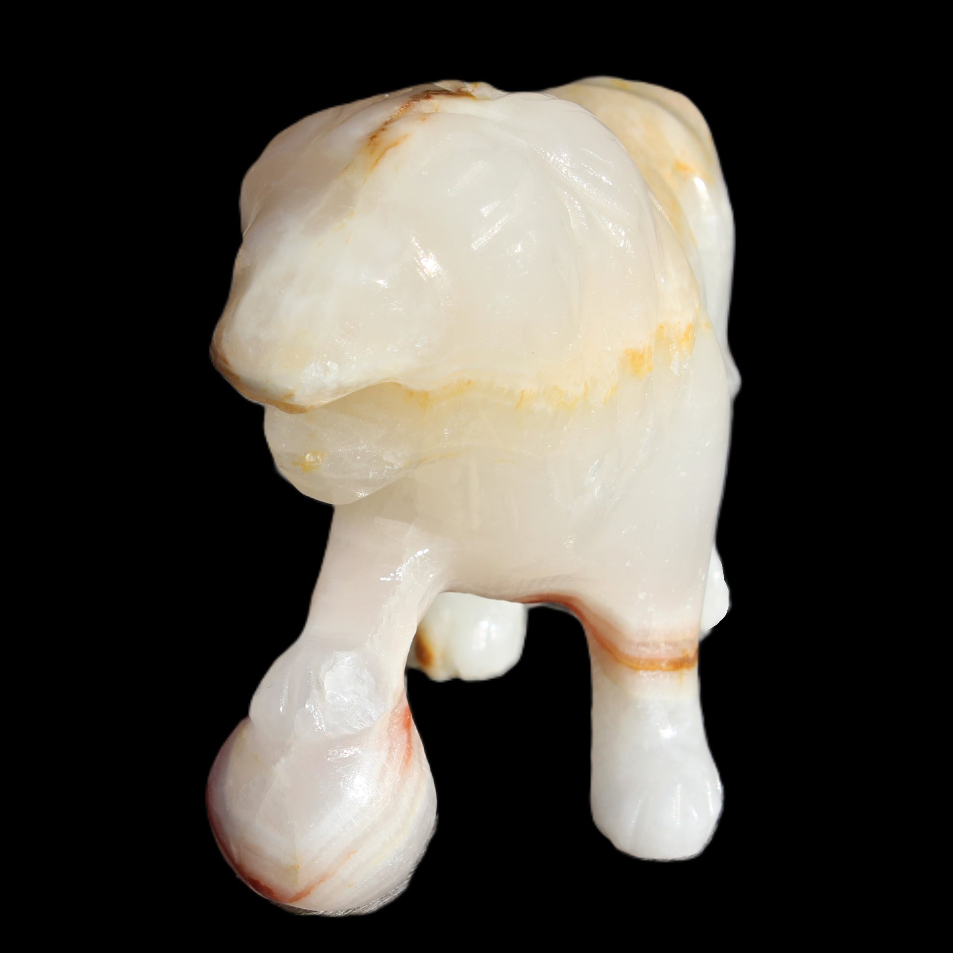 Afghan Jade Onyx hand-carved Lion 503g Rocks and Things