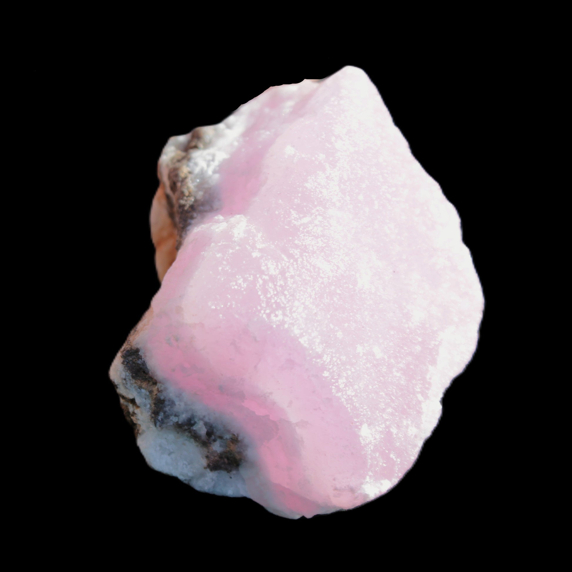 Pink Aragonite specimen on Ironstone matrix 56*42*40mm 96.2g in sunlight - Rocks and Things Store