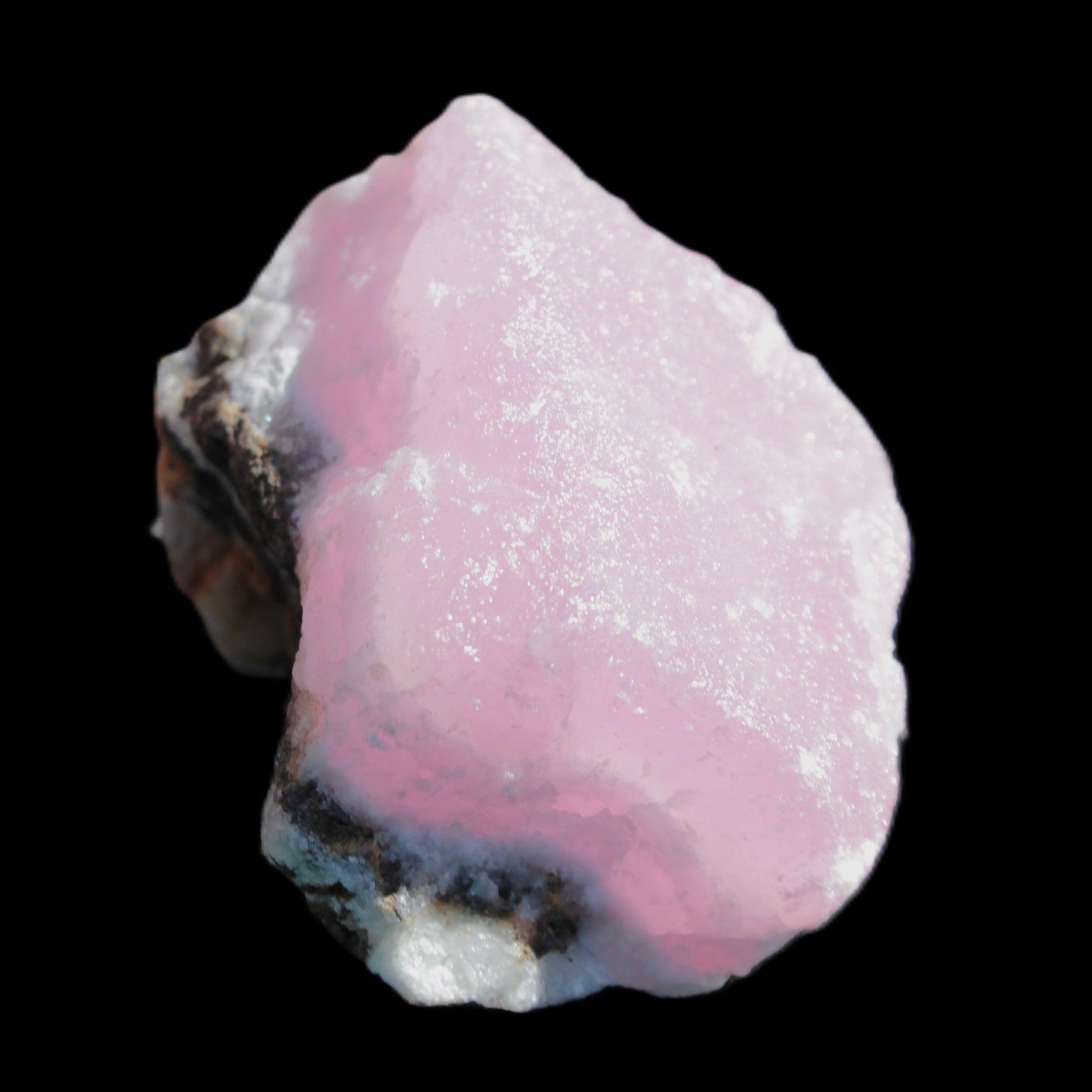 Pink Aragonite specimen on Ironstone matrix 56*42*40mm 96.2g in sunlight - Rocks and Things Store