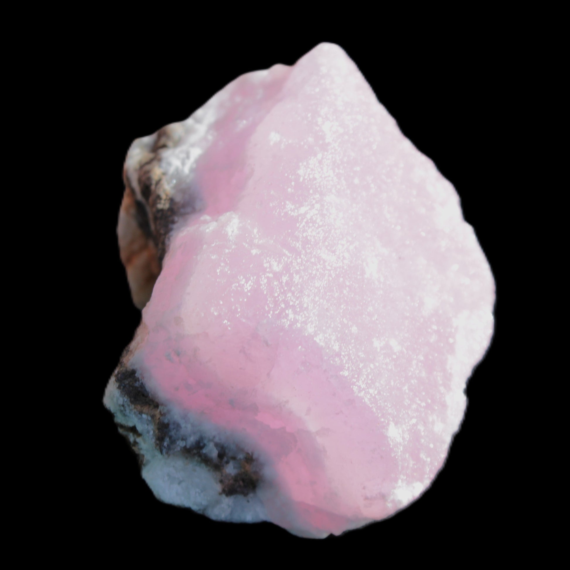 Pink Aragonite specimen on Ironstone matrix 56*42*40mm 96.2g in sunlight - Rocks and Things Store
