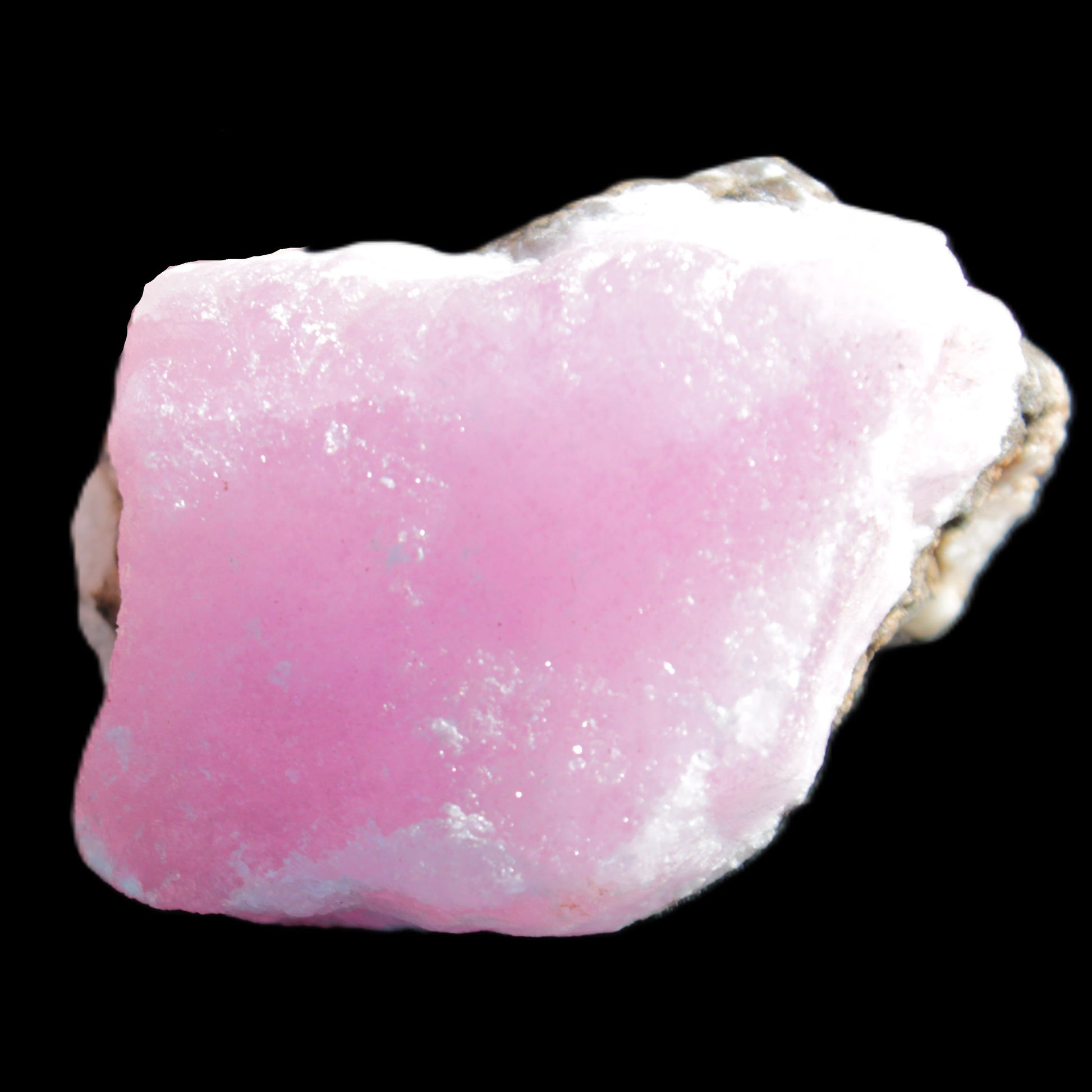Pink Aragonite specimen on Ironstone matrix 56*42*40mm 96.2g in sunlight - Rocks and Things Store