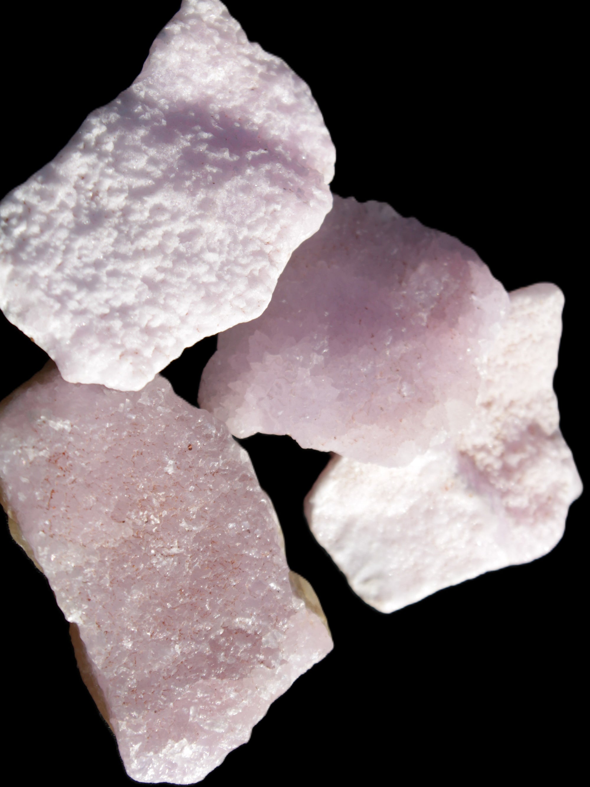 Pink Aragonite four specimens 37-58mm 124g Wholesale Rocks and Things Store