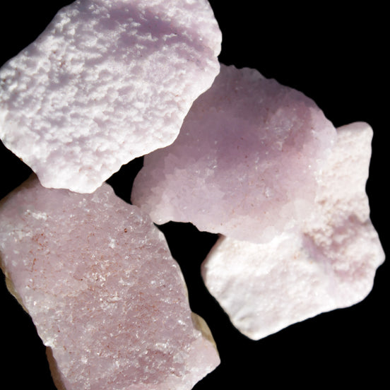 Pink Aragonite four specimens 37-58mm 124g Wholesale in sunlight - Rocks and Things Store