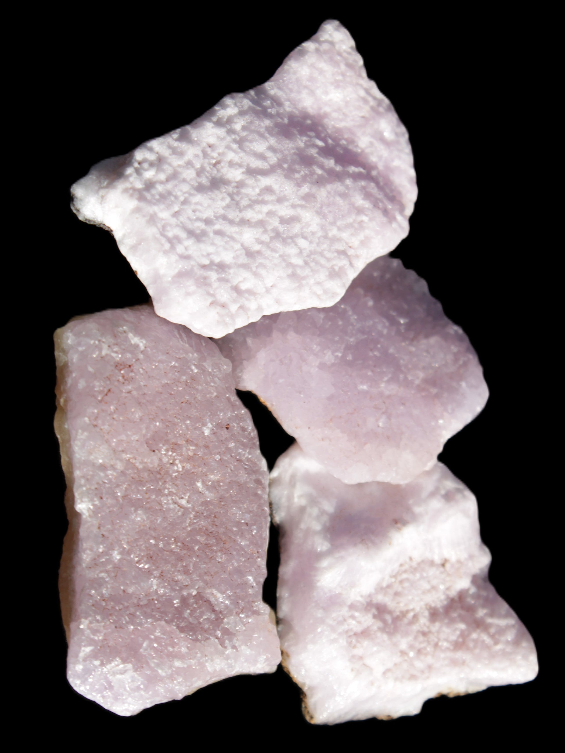 Pink Aragonite four specimens 37-58mm 124g Wholesale Rocks and Things Store