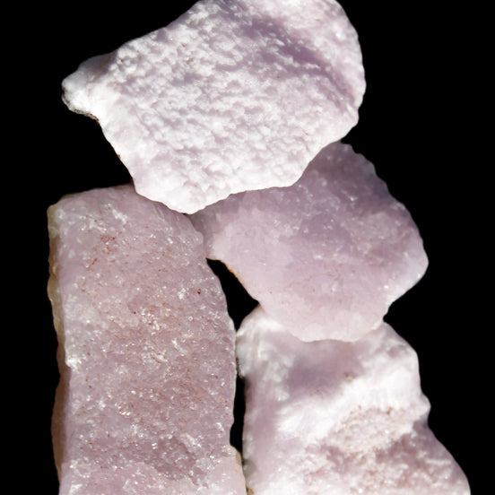 Pink Aragonite four specimens 37-58mm 124g Wholesale in sunlight - Rocks and Things Store