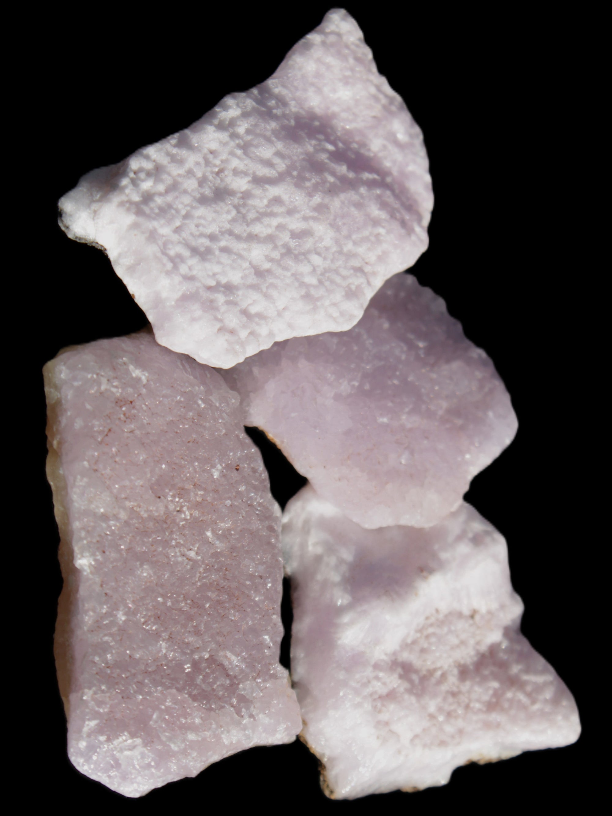 Pink Aragonite four specimens 37-58mm 124g Wholesale Rocks and Things Store