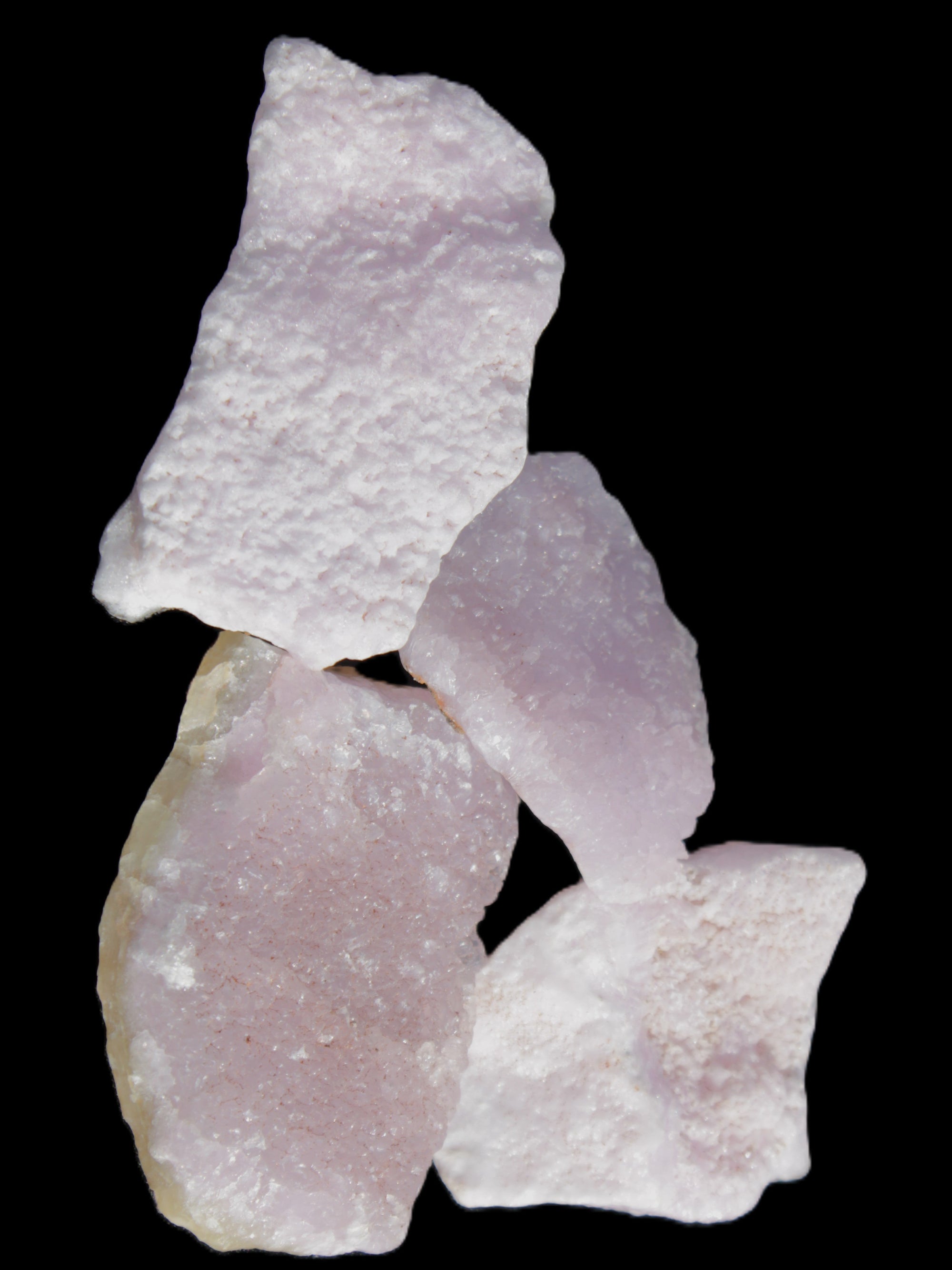 Pink Aragonite four specimens 37-58mm 124g Wholesale Rocks and Things Store