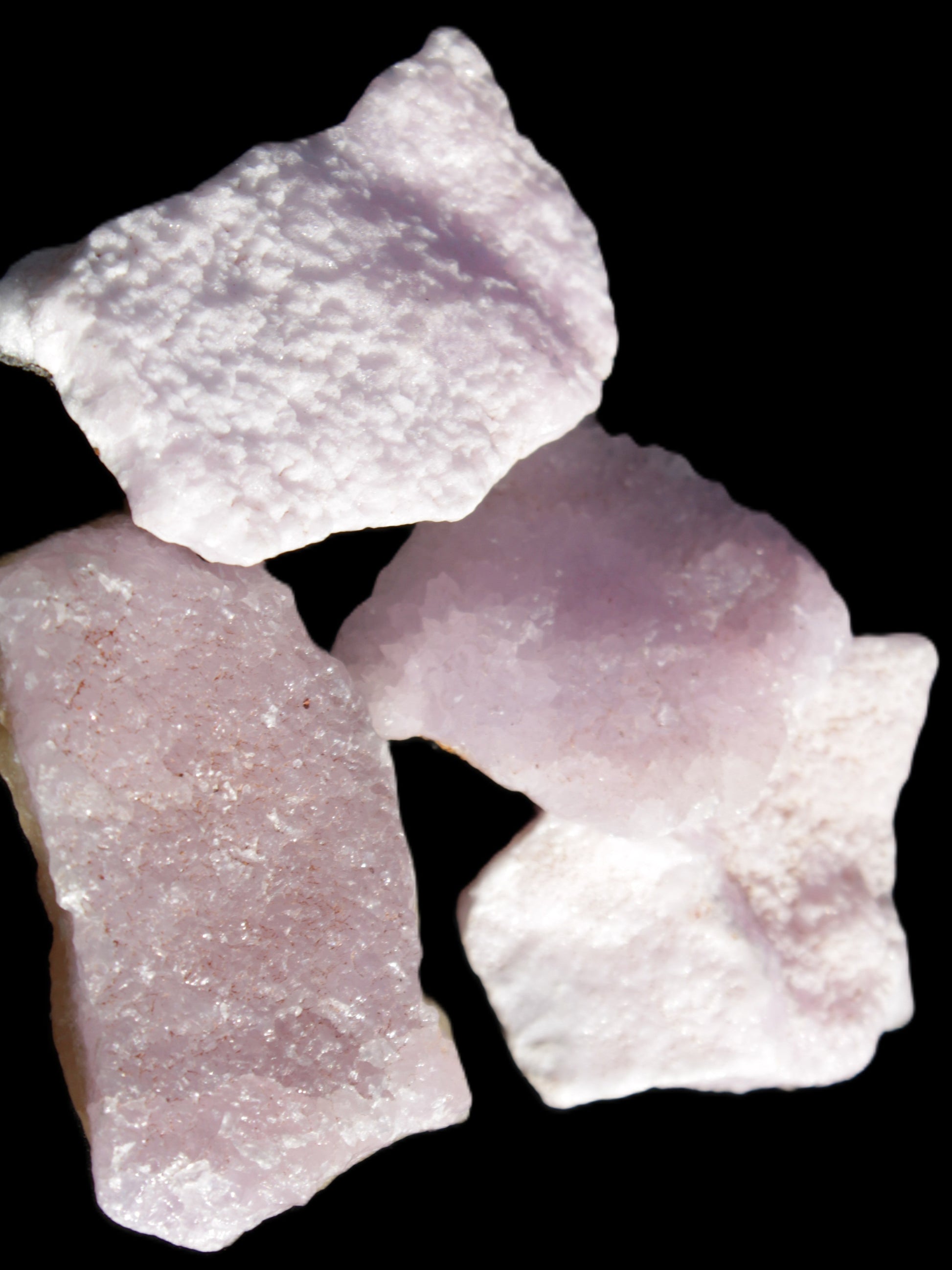 Pink Aragonite four specimens 37-58mm 124g Wholesale Rocks and Things Store