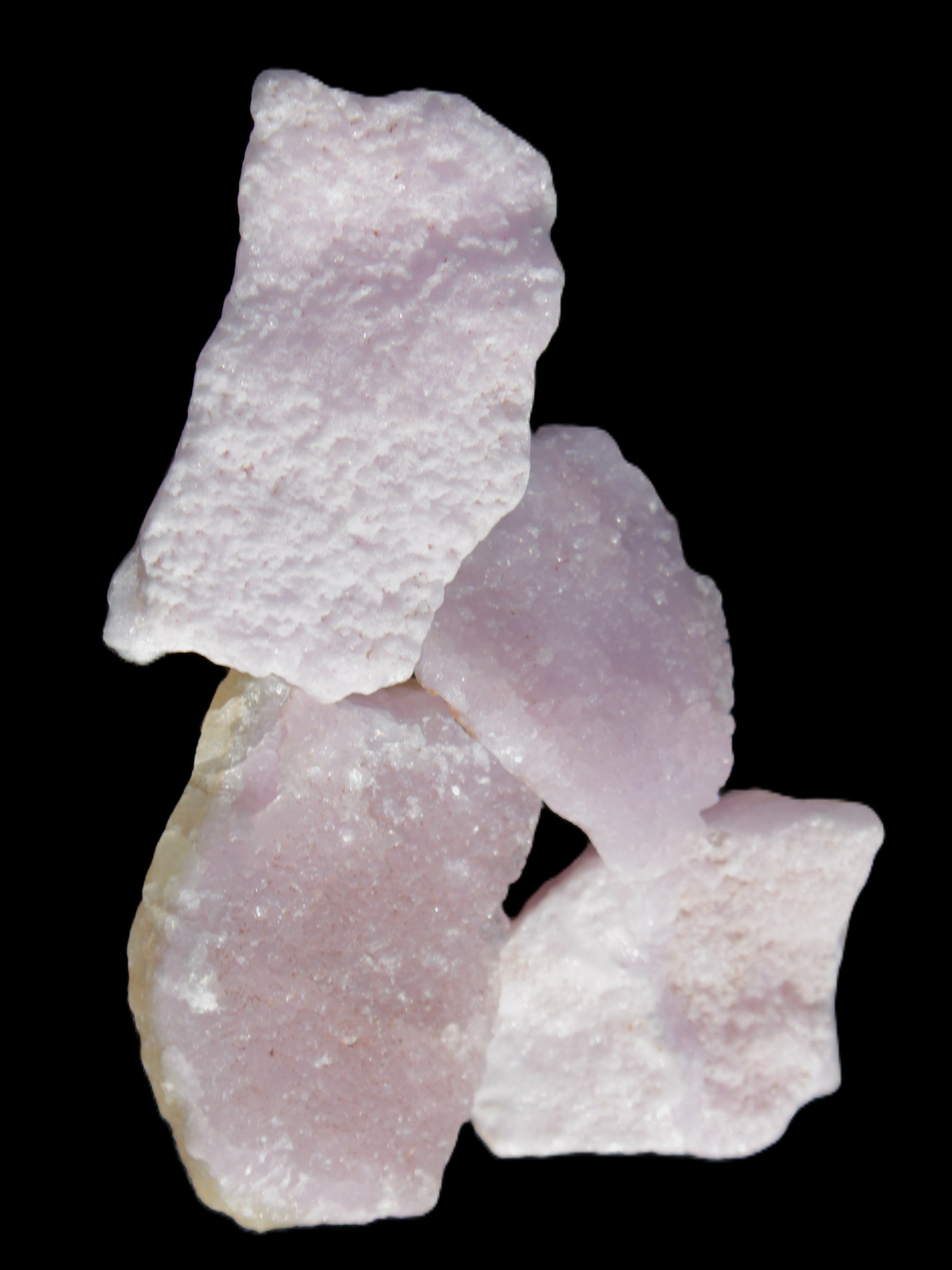Pink Aragonite four specimens 37-58mm 124g Wholesale Rocks and Things Store