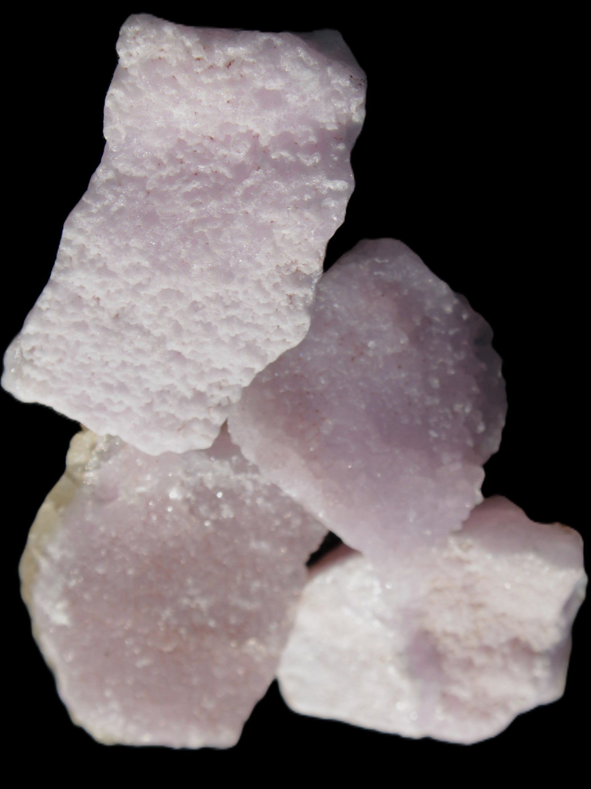 Pink Aragonite four specimens 37-58mm 124g Wholesale Rocks and Things Store
