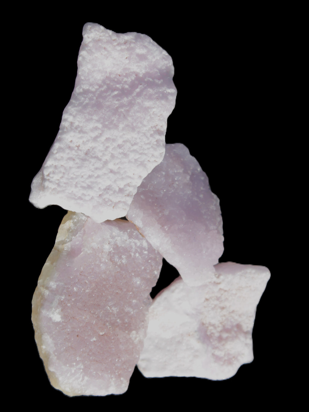 Pink Aragonite four specimens 37-58mm 124g Wholesale Rocks and Things Store