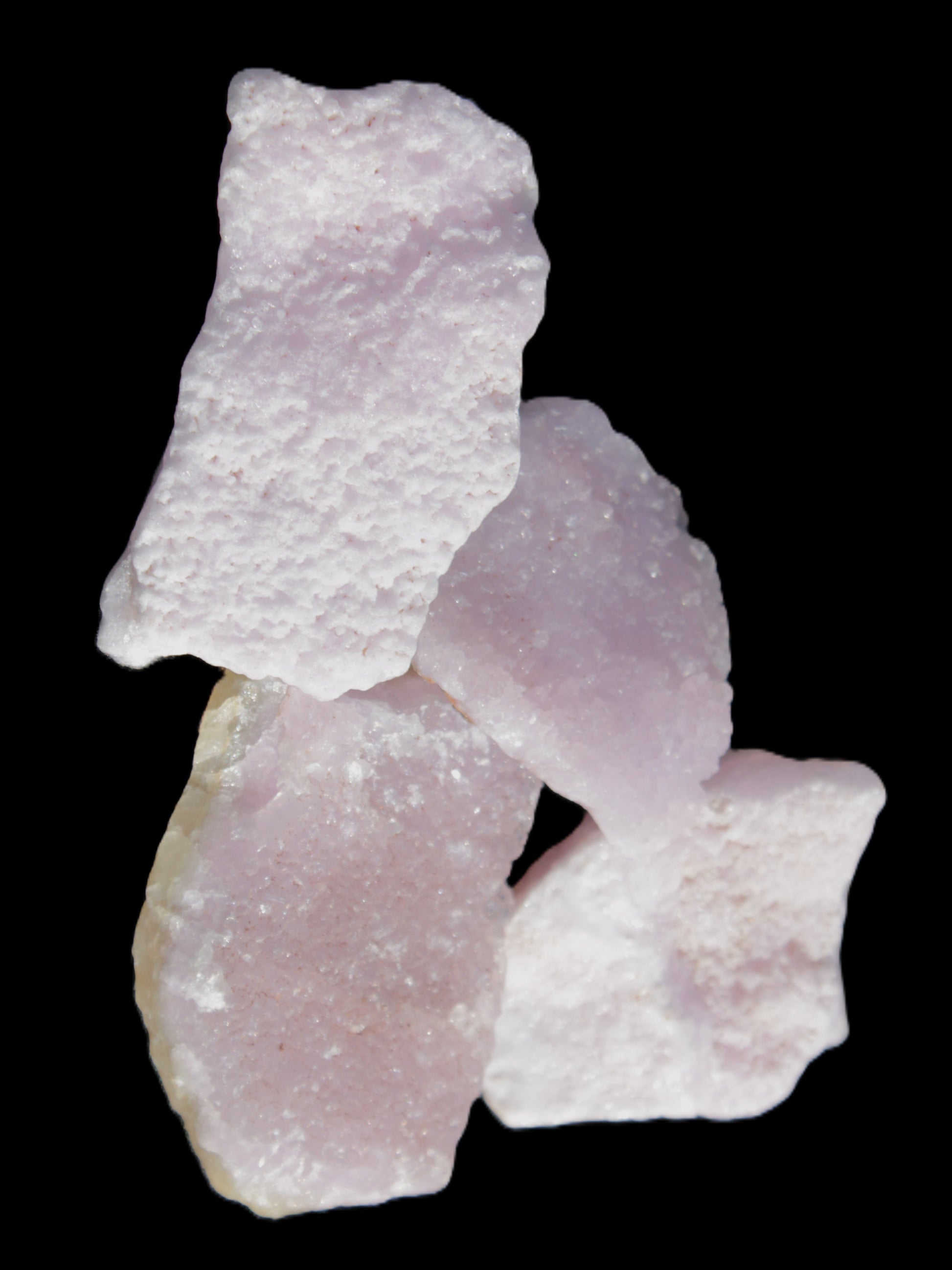 Pink Aragonite four specimens 37-58mm 124g Wholesale Rocks and Things Store