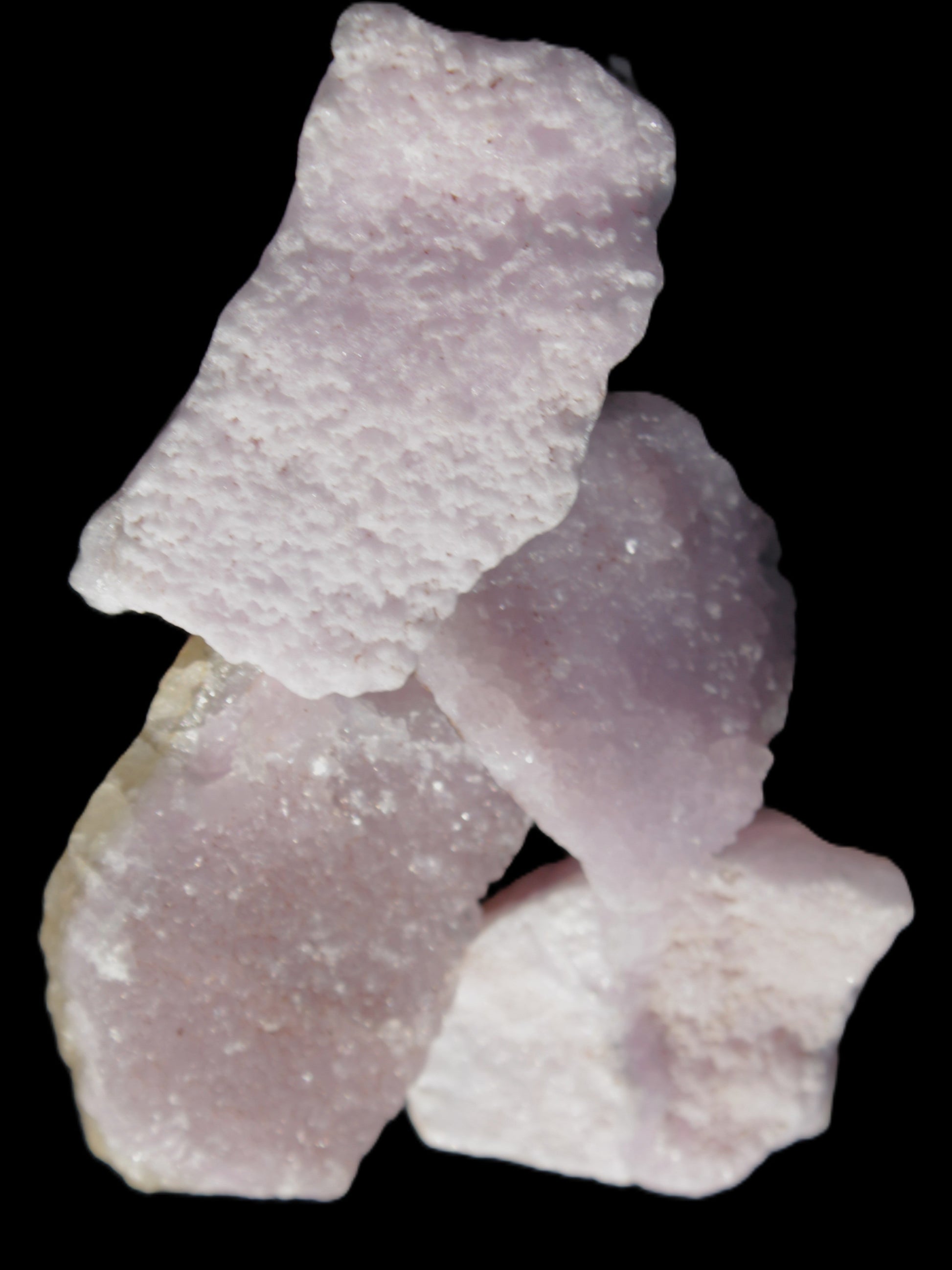 Pink Aragonite four specimens 37-58mm 124g Wholesale Rocks and Things Store