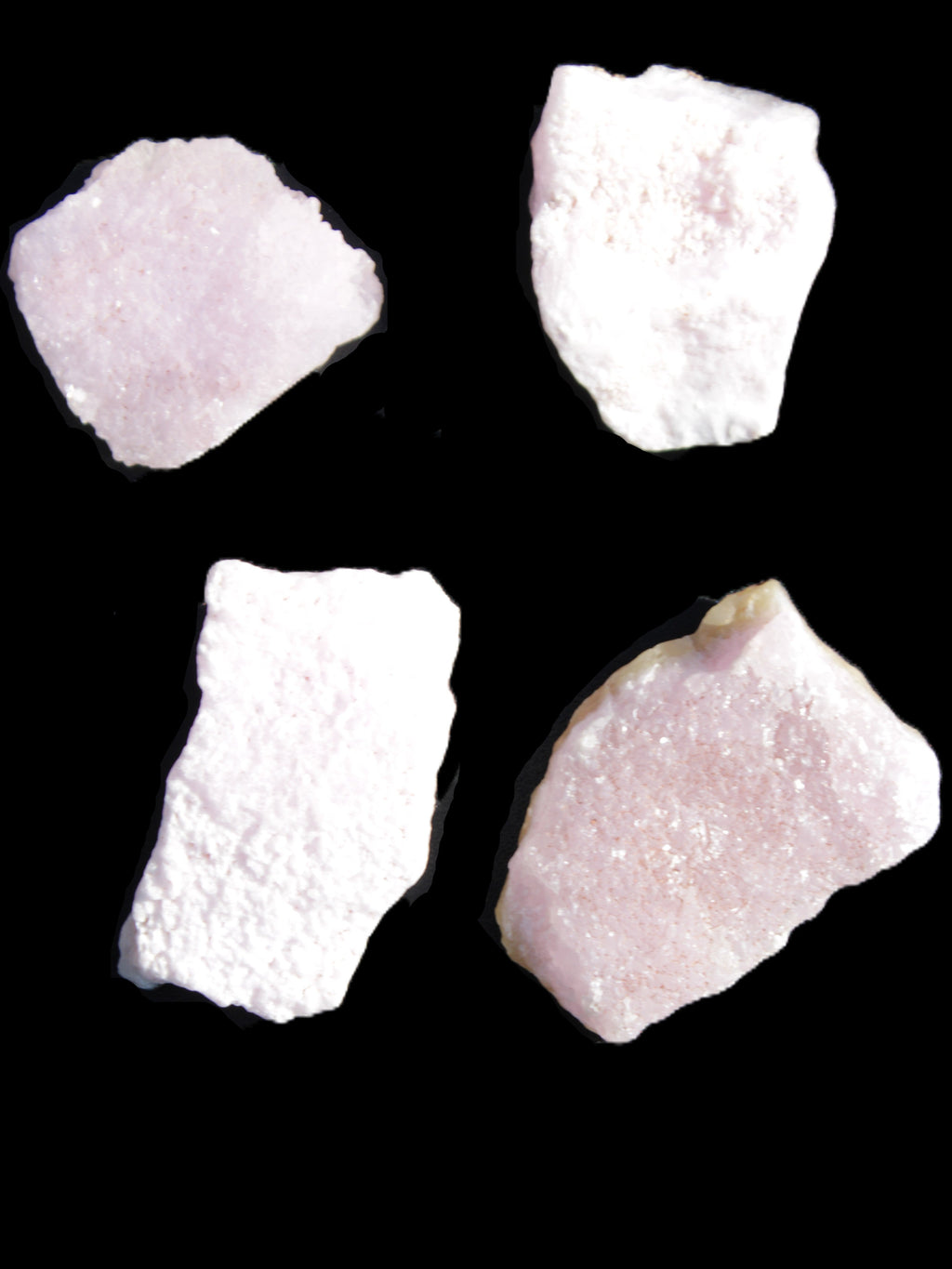Pink Aragonite four specimens 37-58mm 124g Wholesale Rocks and Things Store
