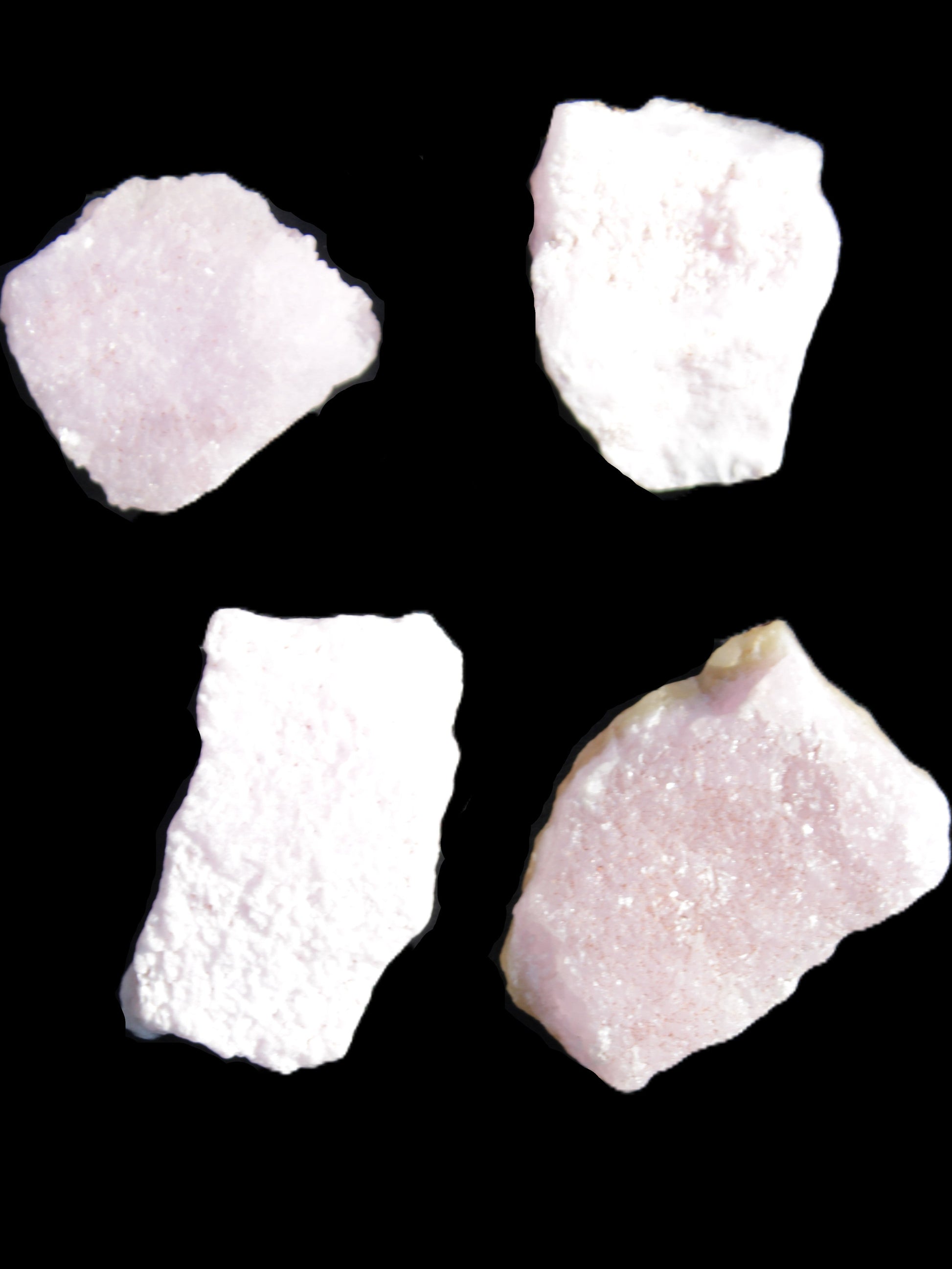 Pink Aragonite four specimens 37-58mm 124g Wholesale Rocks and Things Store