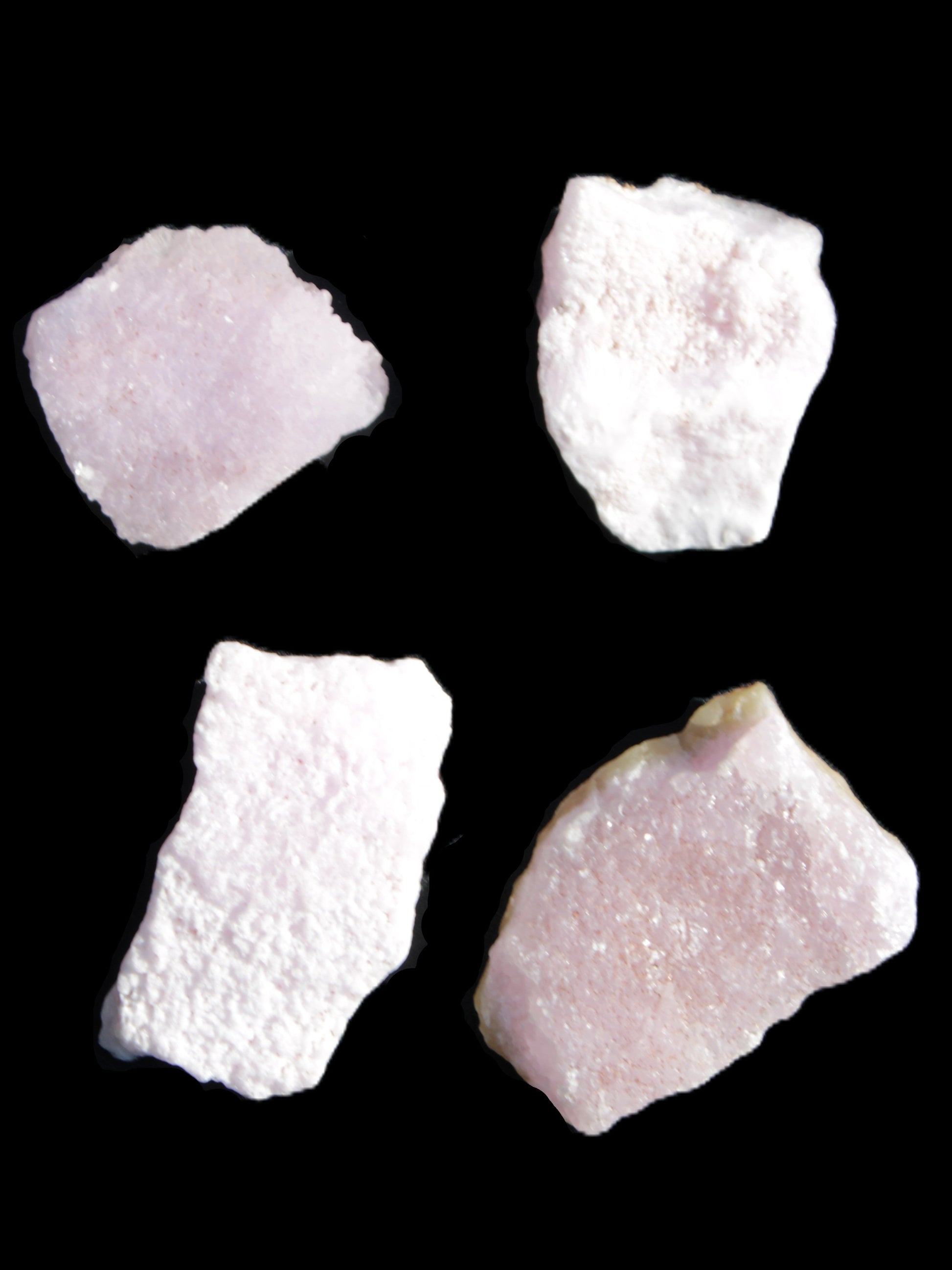 Pink Aragonite four specimens 37-58mm 124g Wholesale Rocks and Things Store