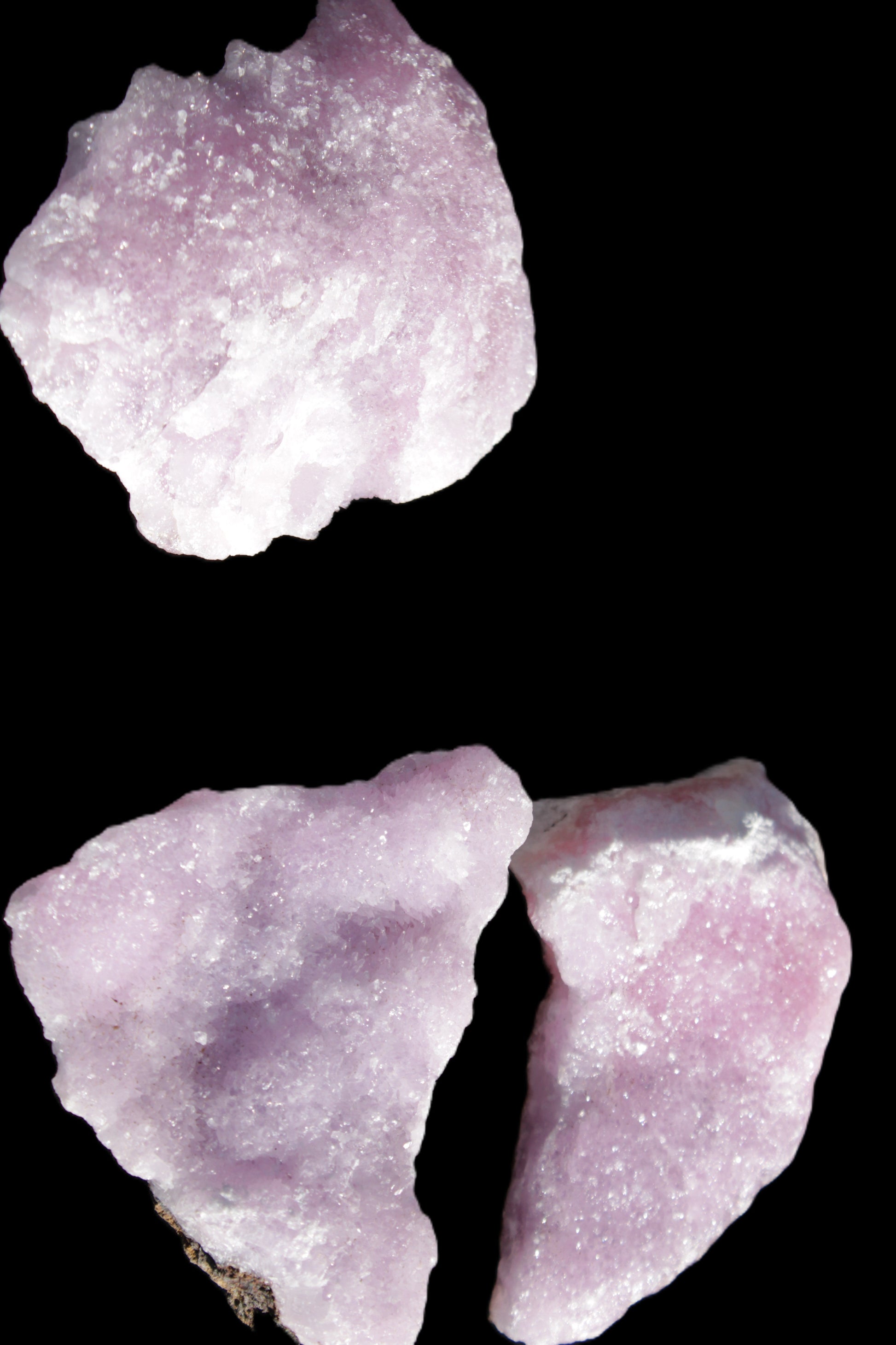 Pink Aragonite on Ironstone matrix three specimens (275g, 151g, 132g) 558g Wholesale Rocks and Things Store