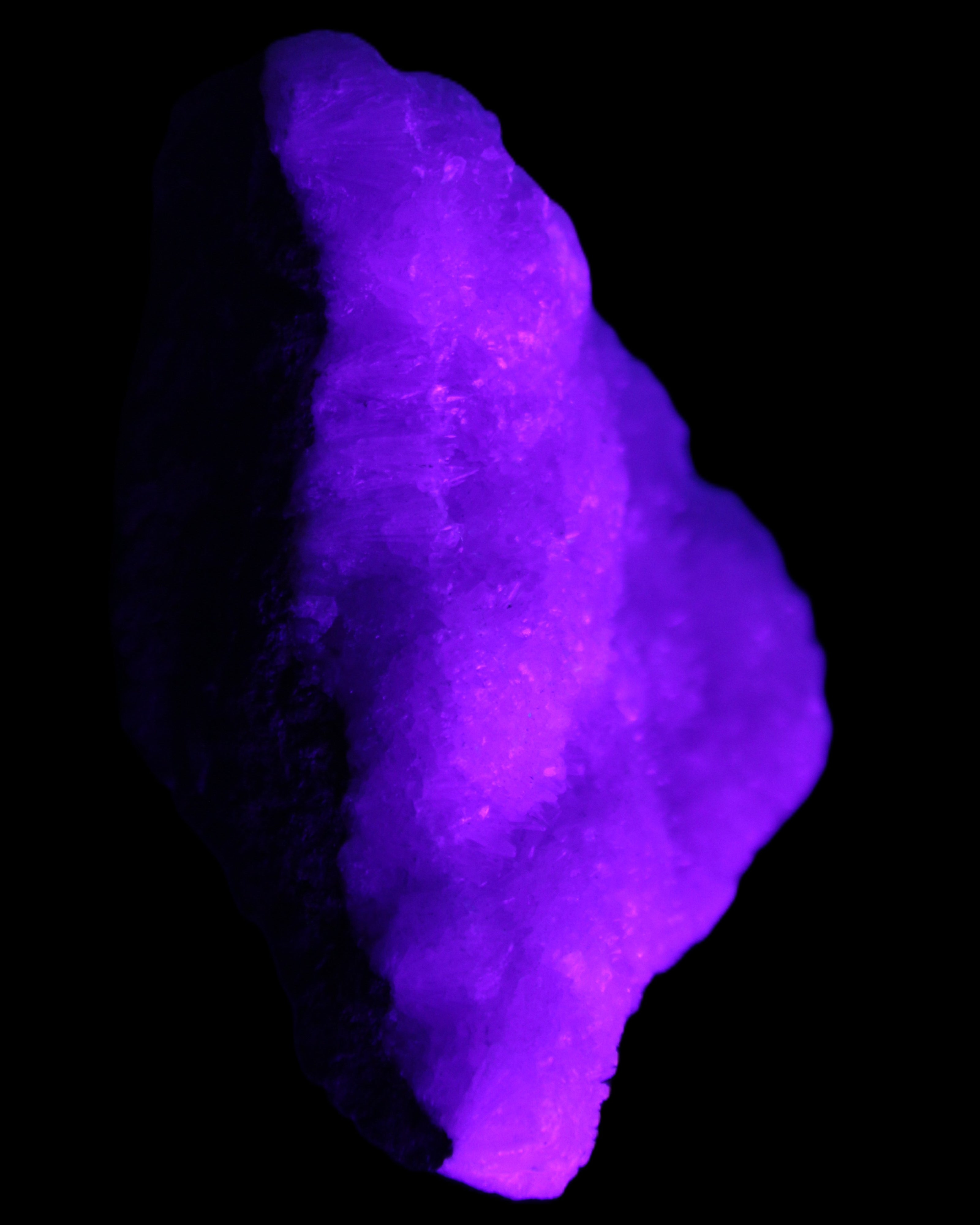 Pink Aragonite on Ironstone matrix 72*67*26mm specimen 151g in UV light - Rocks and Things Store