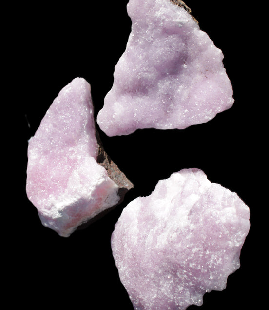 Pink Aragonite on Ironstone matrix three specimens (275g, 151g, 132g) 558g Wholesale Rocks and Things Store
