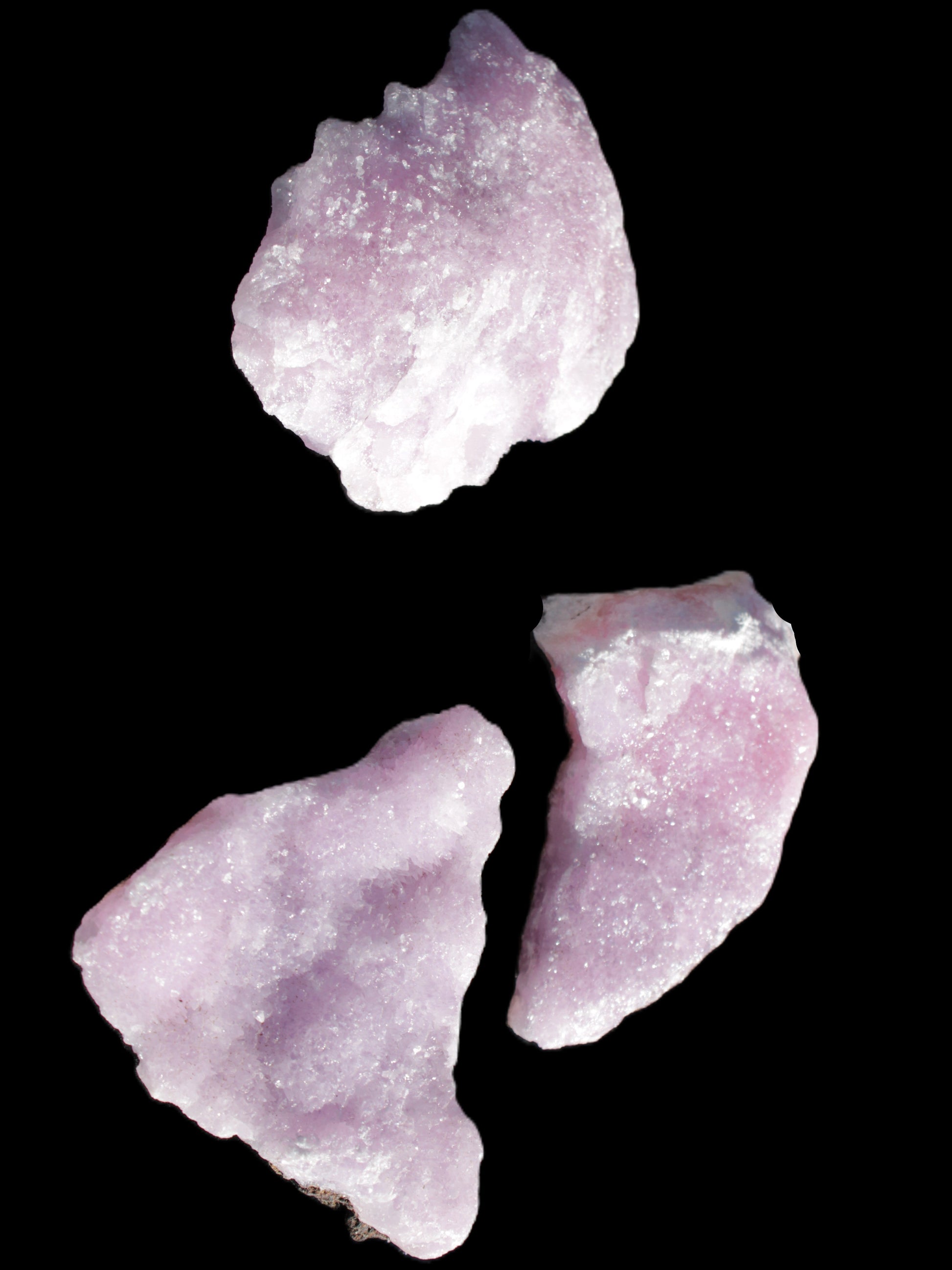 Pink Aragonite on Ironstone matrix three specimens (275g, 151g, 132g) 558g Wholesale Rocks and Things Store