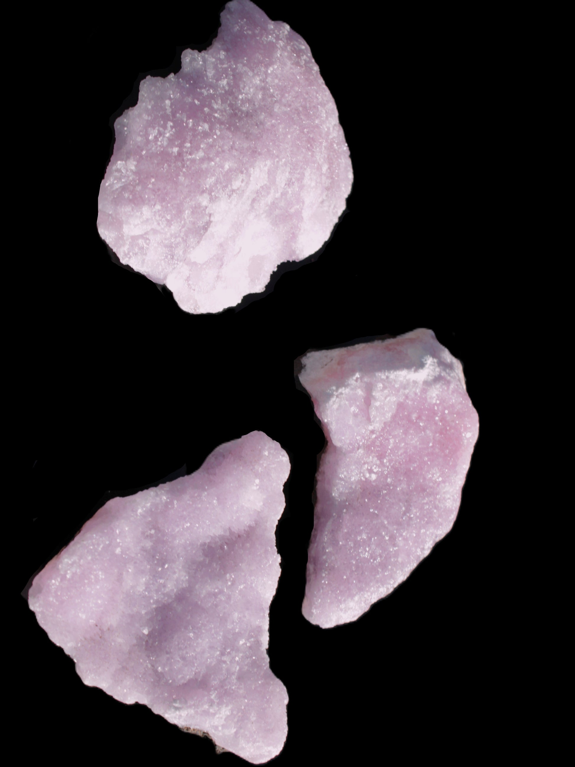 Pink Aragonite on Ironstone matrix three specimens (275g, 151g, 132g) 558g Wholesale Rocks and Things Store