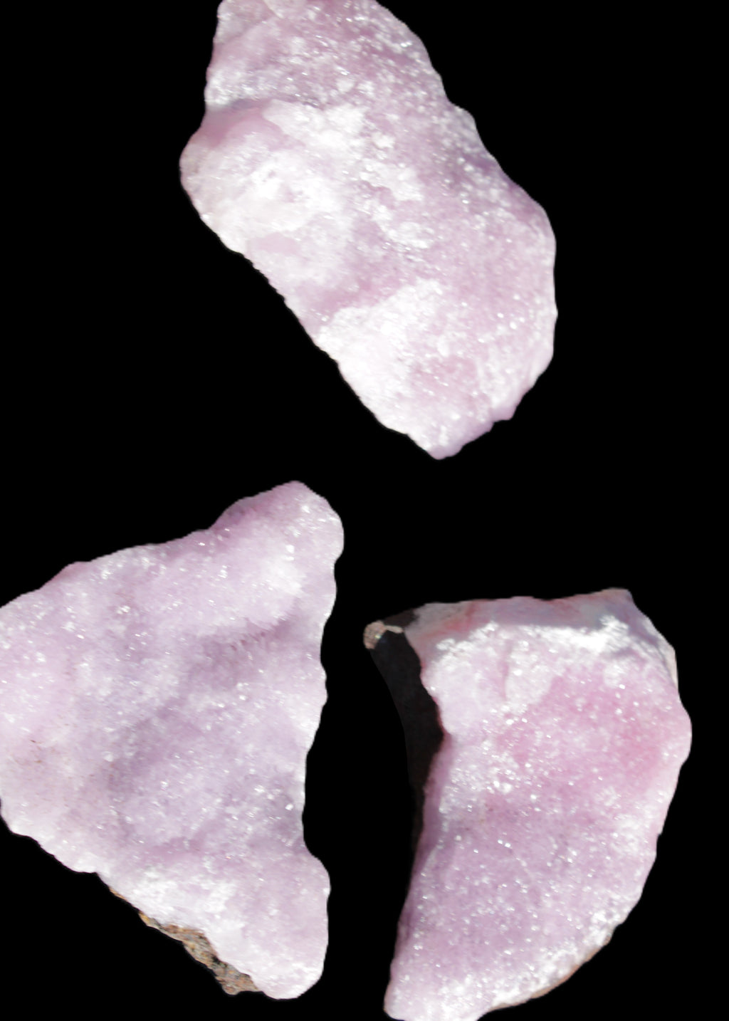 Pink Aragonite on Ironstone matrix three specimens (275g, 151g, 132g) 558g Wholesale Rocks and Things Store