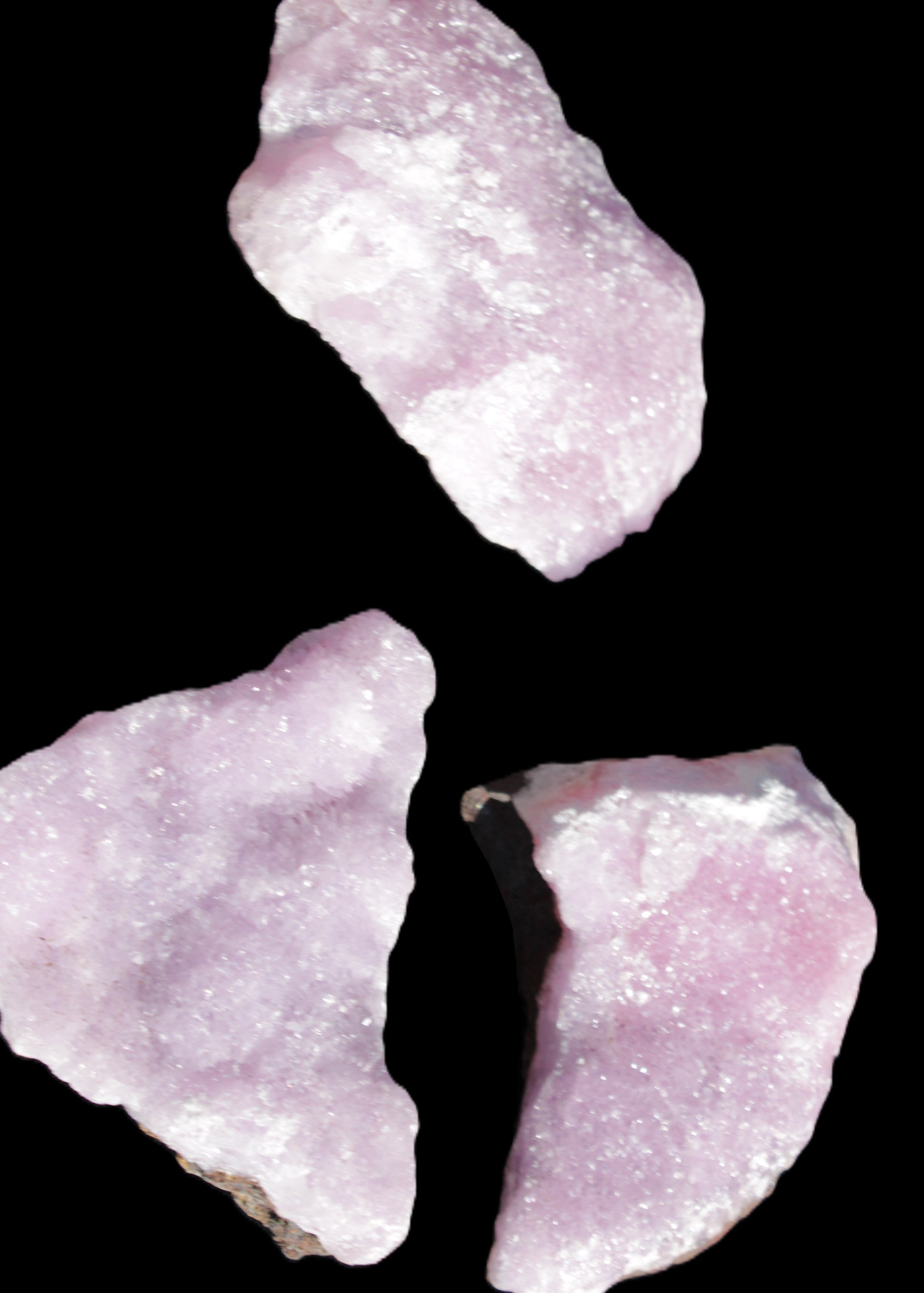 Pink Aragonite on Ironstone matrix three specimens (275g, 151g, 132g) 558g Wholesale Rocks and Things Store