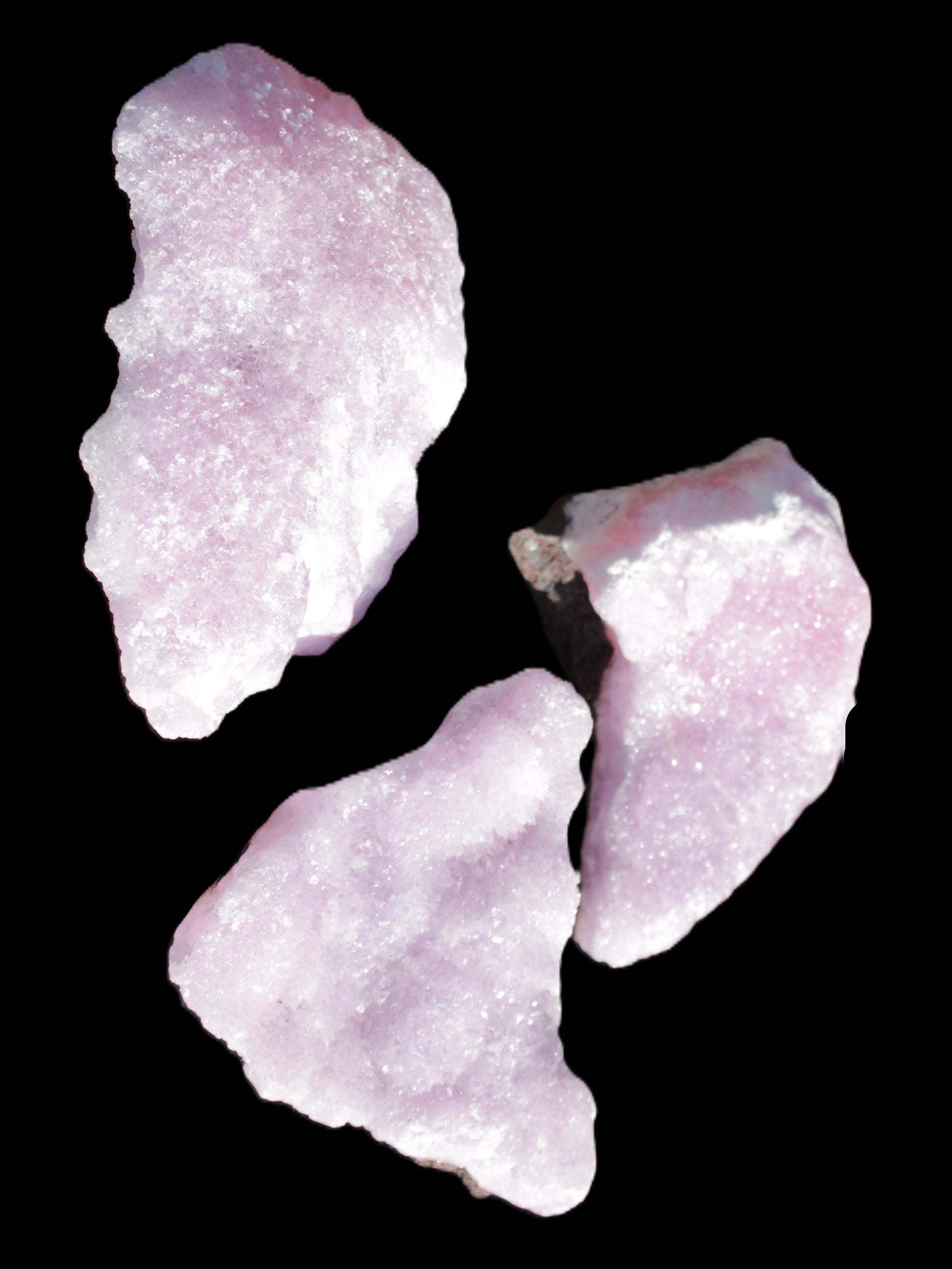Pink Aragonite on Ironstone matrix three specimens (275g, 151g, 132g) 558g Wholesale Rocks and Things Store