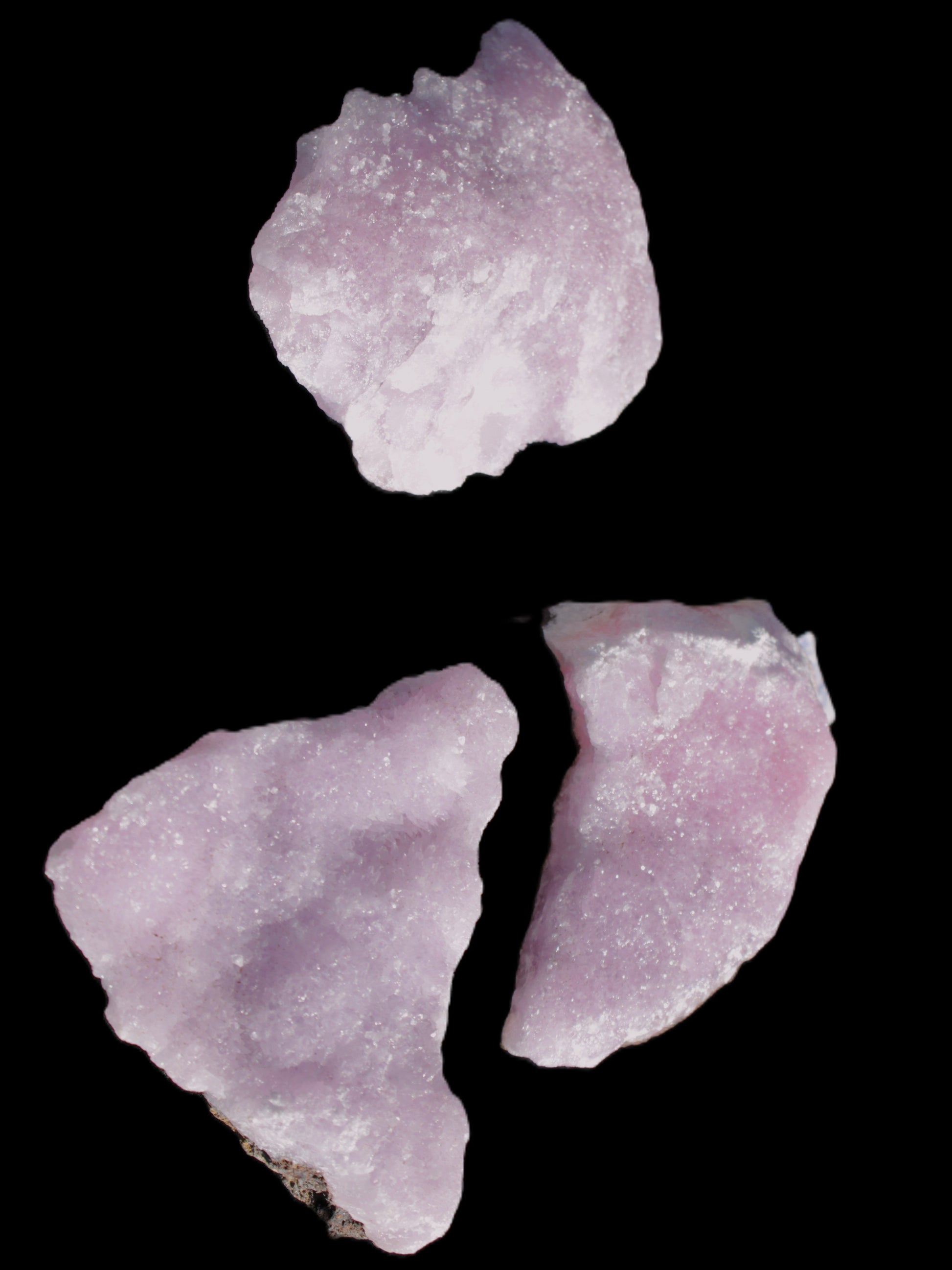 Pink Aragonite on Ironstone matrix three specimens (275g, 151g, 132g) 558g Wholesale Rocks and Things Store
