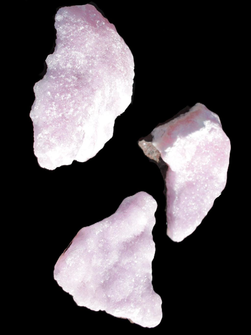 Pink Aragonite on Ironstone matrix three specimens (275g, 151g, 132g) 558g Wholesale Rocks and Things Store