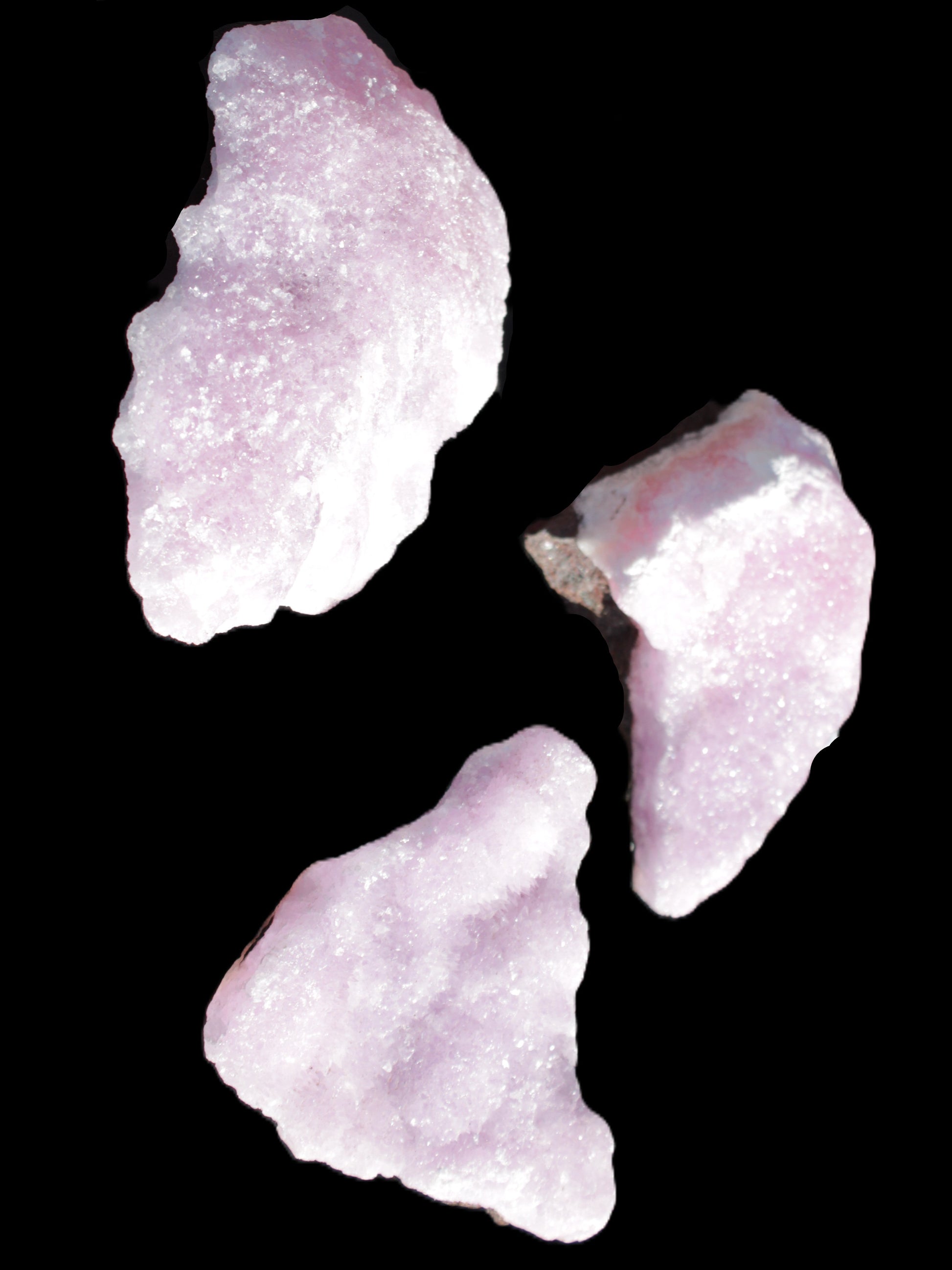 Pink Aragonite on Ironstone matrix three specimens (275g, 151g, 132g) 558g Wholesale Rocks and Things Store