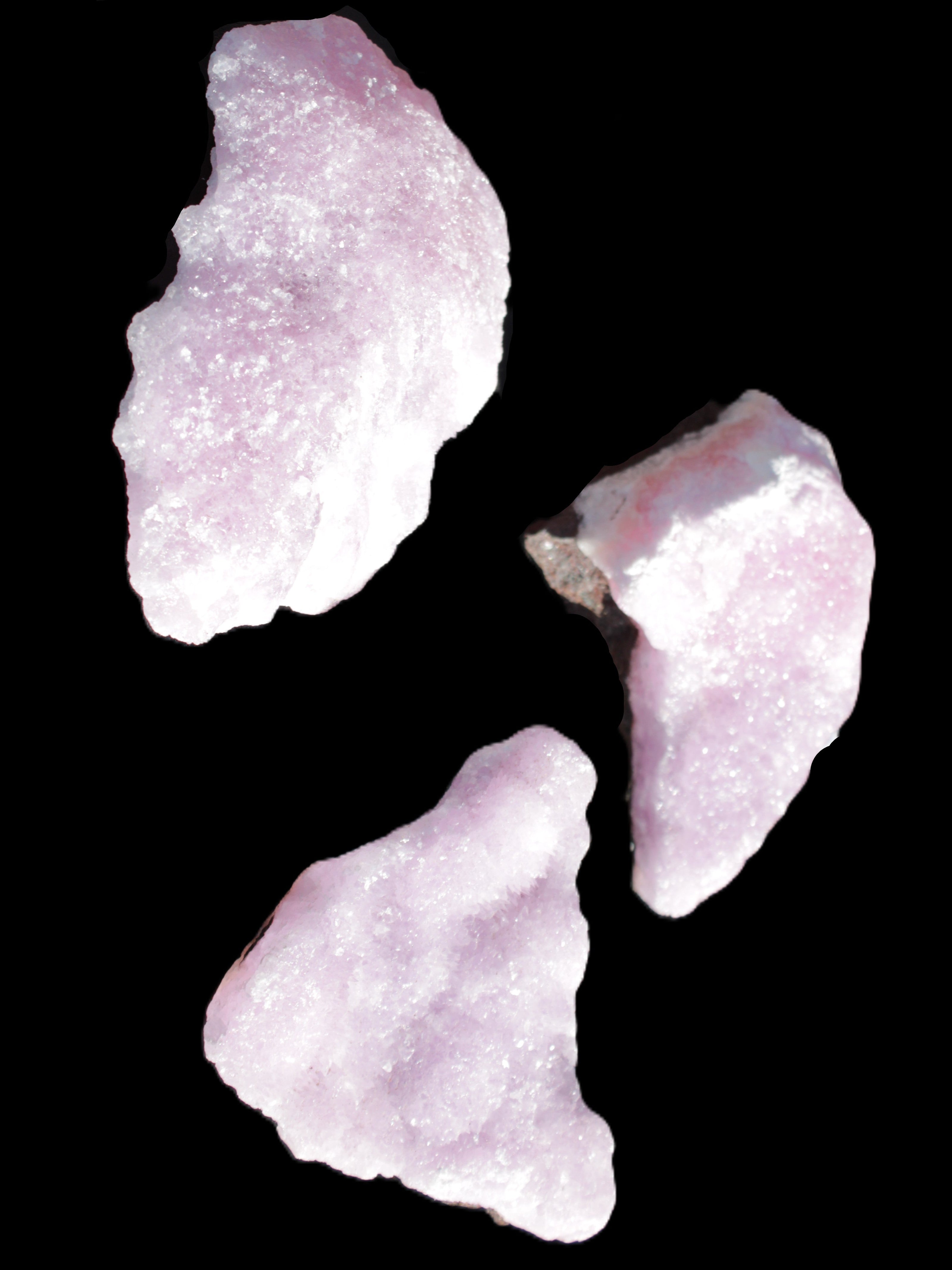 Pink Aragonite on Ironstone matrix three specimens (275g, 151g, 132g) 558g Wholesale Rocks and Things Store