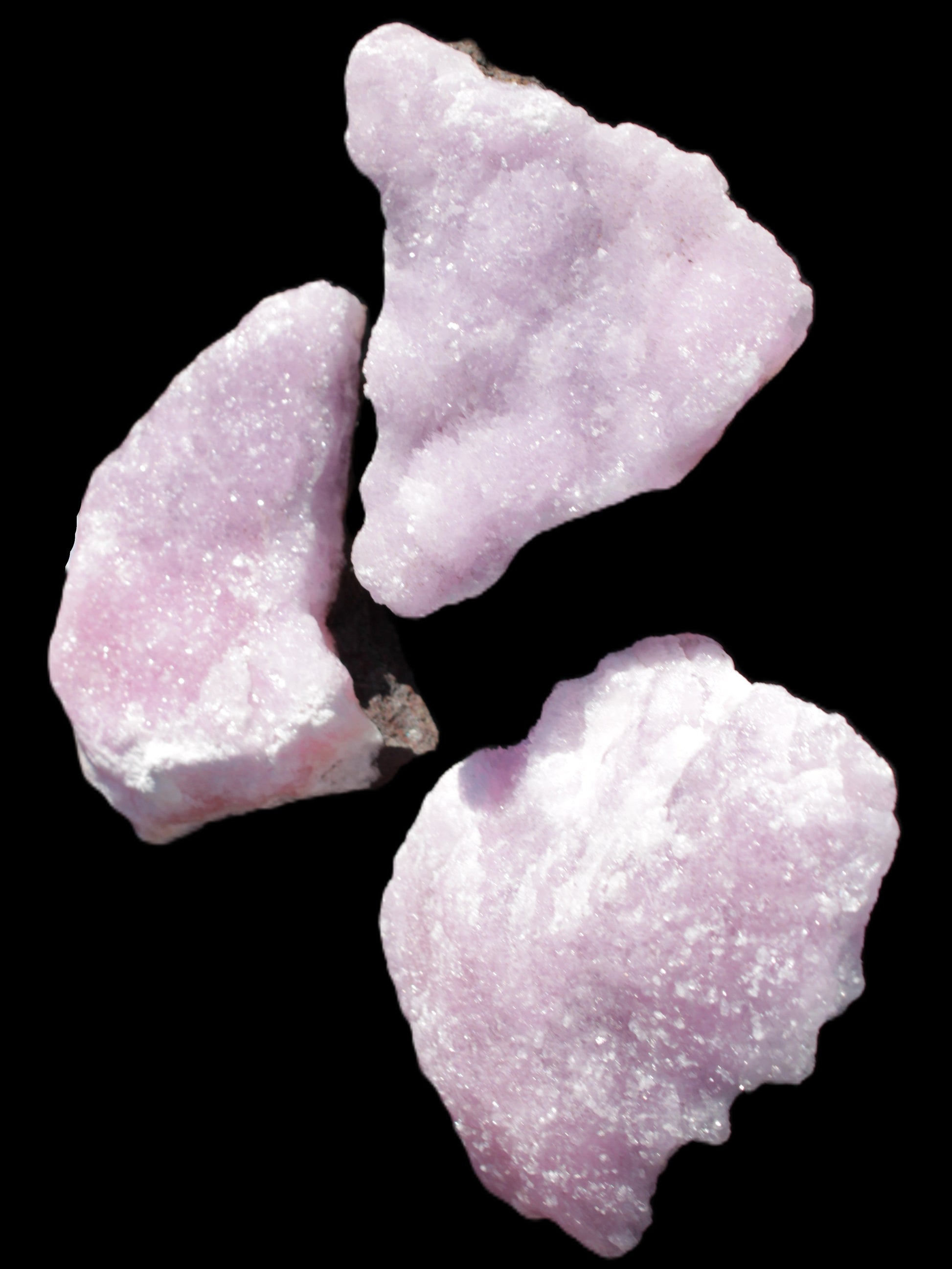 Pink Aragonite on Ironstone matrix three specimens (275g, 151g, 132g) 558g Wholesale Rocks and Things Store