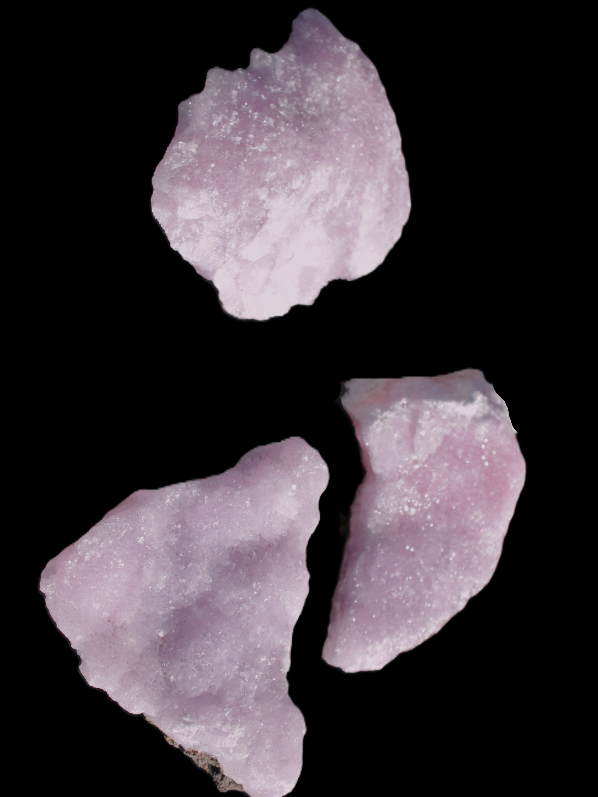 Pink Aragonite on Ironstone matrix three specimens (275g, 151g, 132g) 558g Wholesale Rocks and Things Store