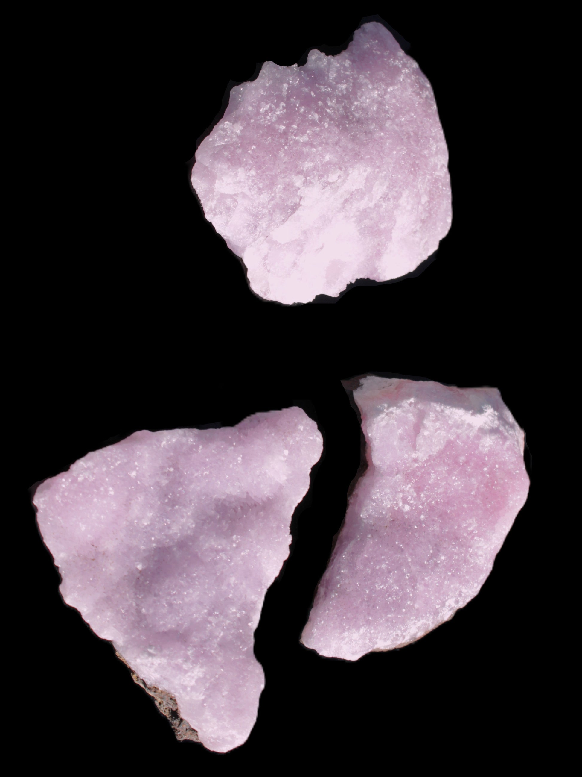 Pink Aragonite on Ironstone matrix three specimens (275g, 151g, 132g) 558g Wholesale Rocks and Things Store