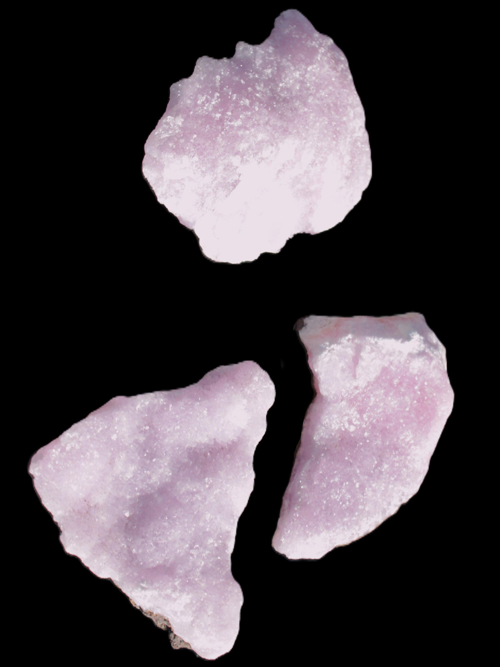 Pink Aragonite on Ironstone matrix three specimens (275g, 151g, 132g) 558g Wholesale Rocks and Things Store