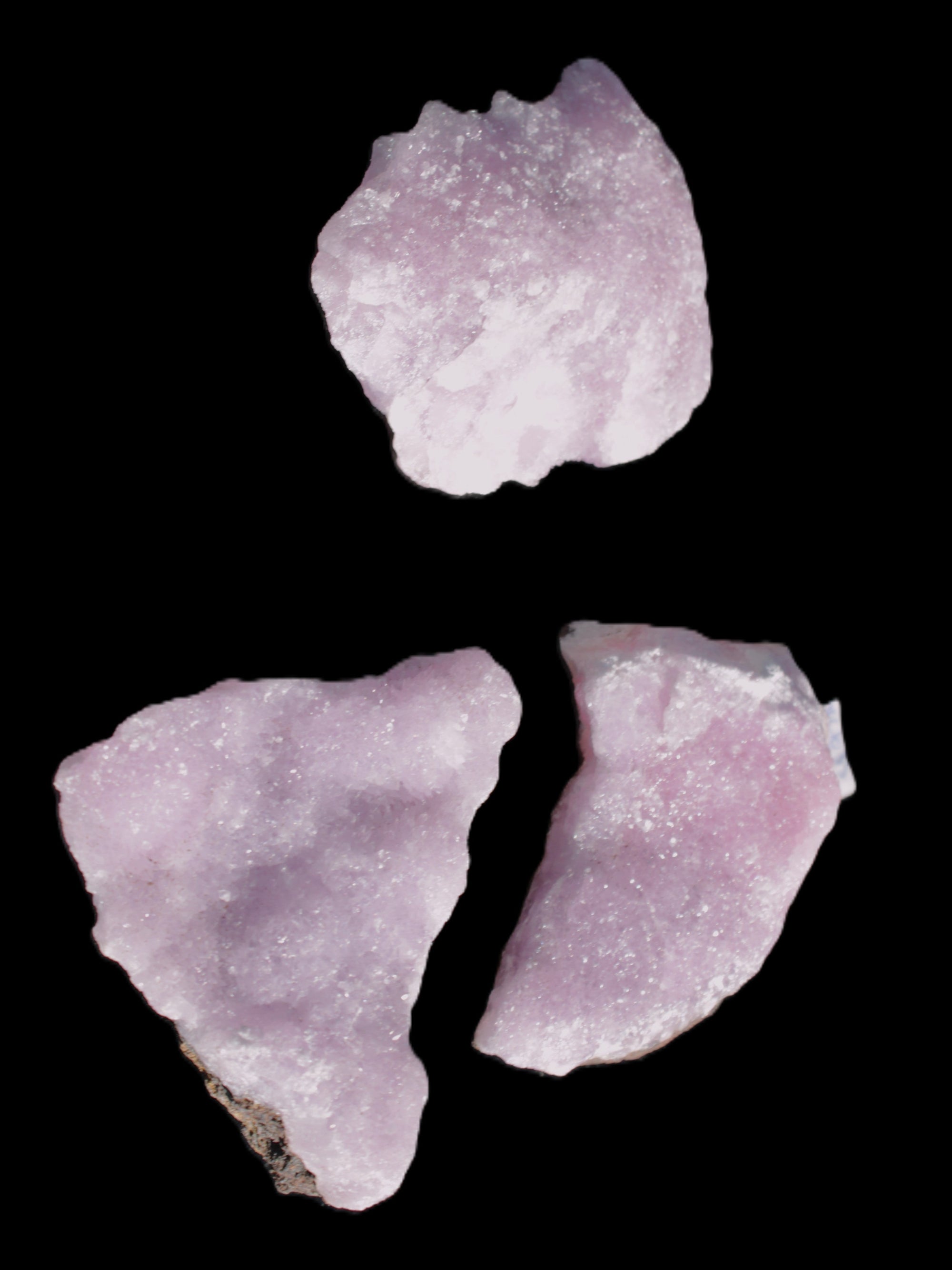 Pink Aragonite on Ironstone matrix three specimens (275g, 151g, 132g) 558g Wholesale Rocks and Things Store