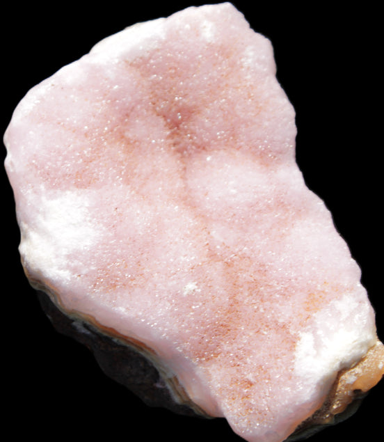 Pink Aragonite specimen on Ironstone matrix 70*35*47mm 127.5g in sunlight - Rocks and Things Store