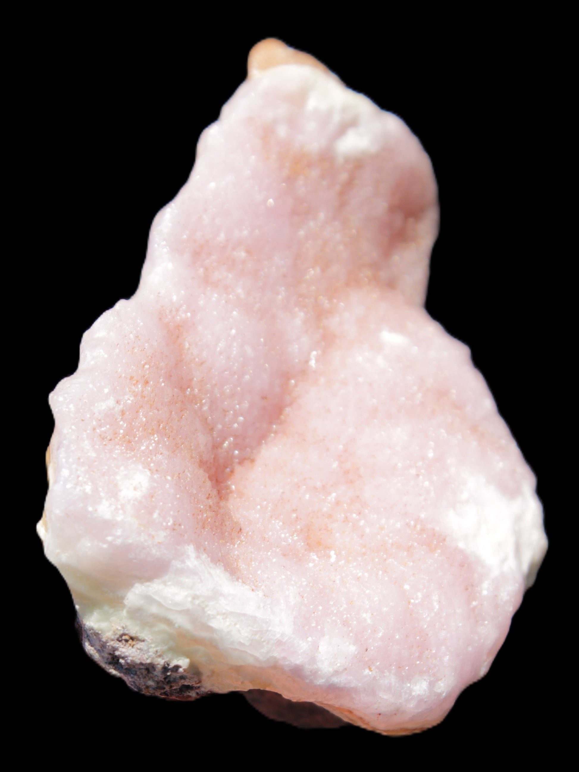 Pink Aragonite specimen on Ironstone matrix 70*35*47mm 127.5g in sunlight - Rocks and Things Store