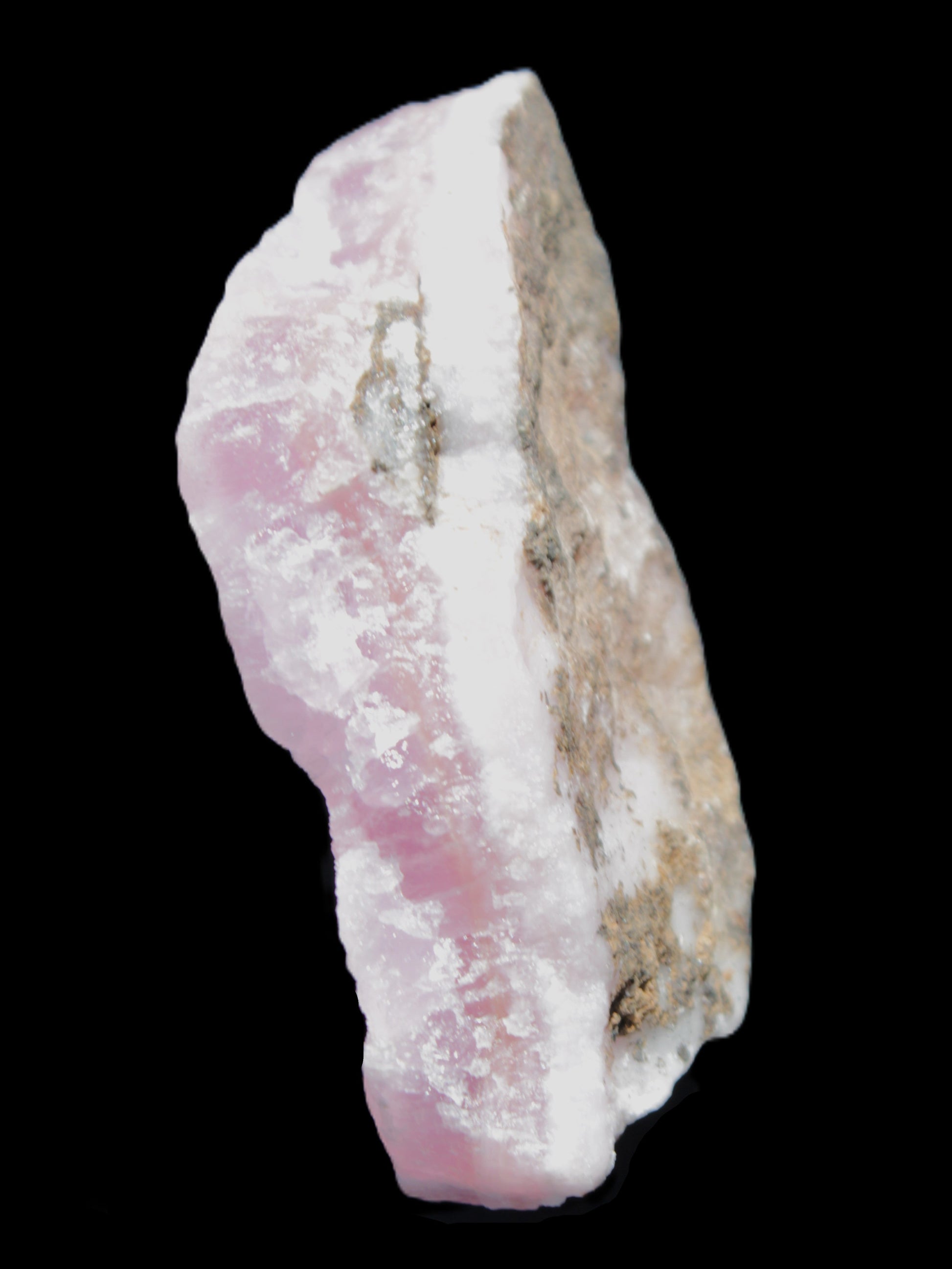 Pink Aragonite specimen on Ironstone matrix 70*35*47mm 127.5g in sunlight - Rocks and Things Store